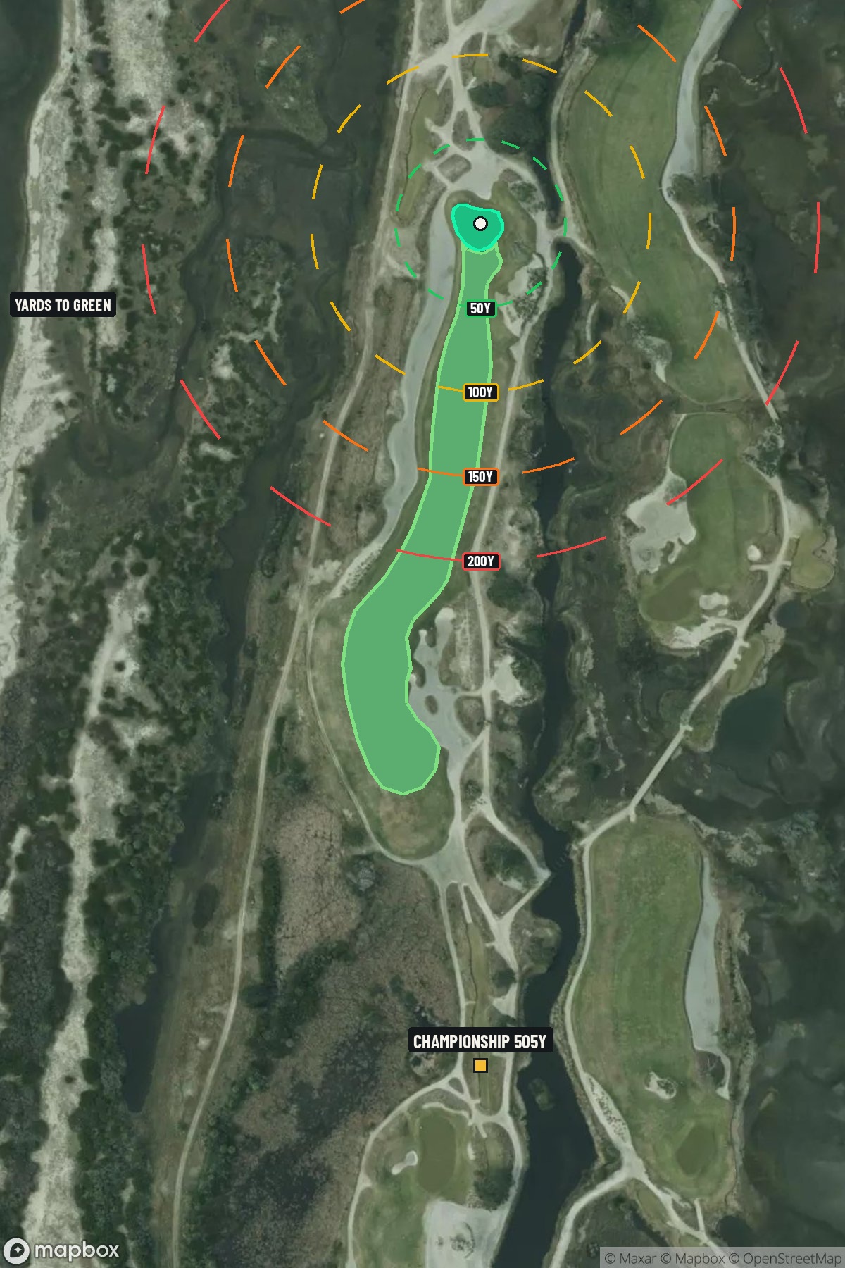 Hole 7 aerial at The Ocean Course at Kiawah Island