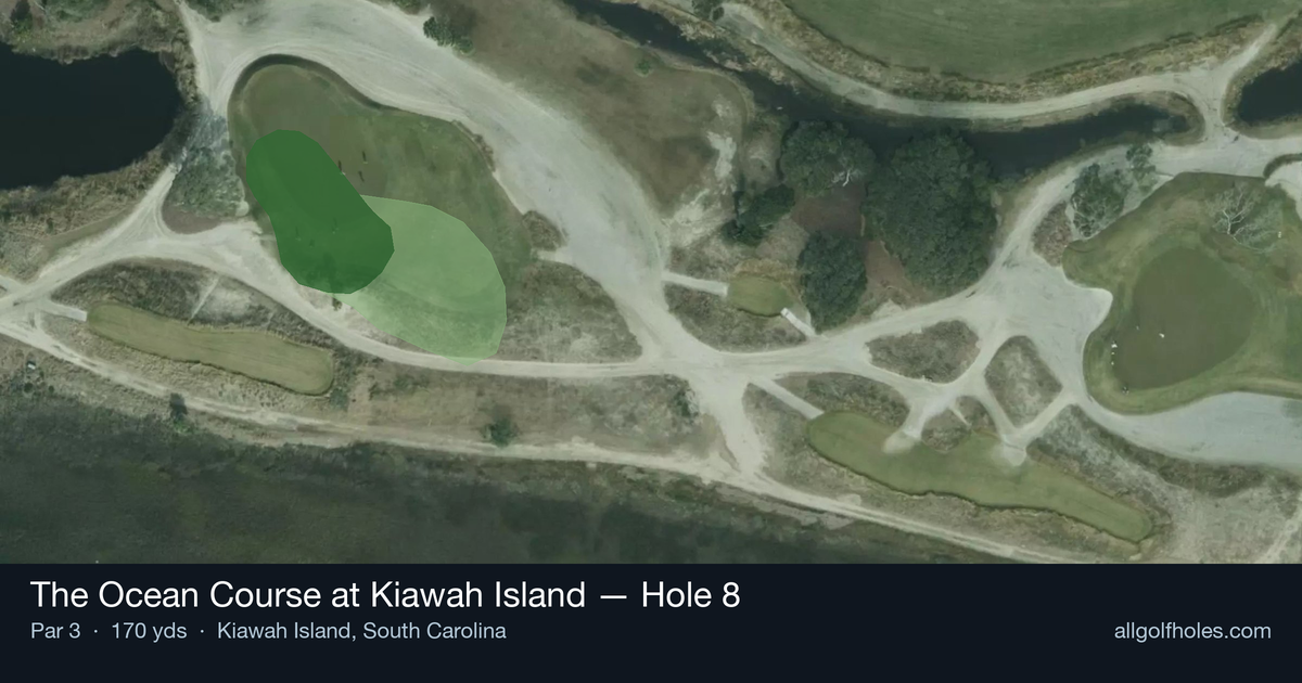 Hole 8 aerial at The Ocean Course at Kiawah Island