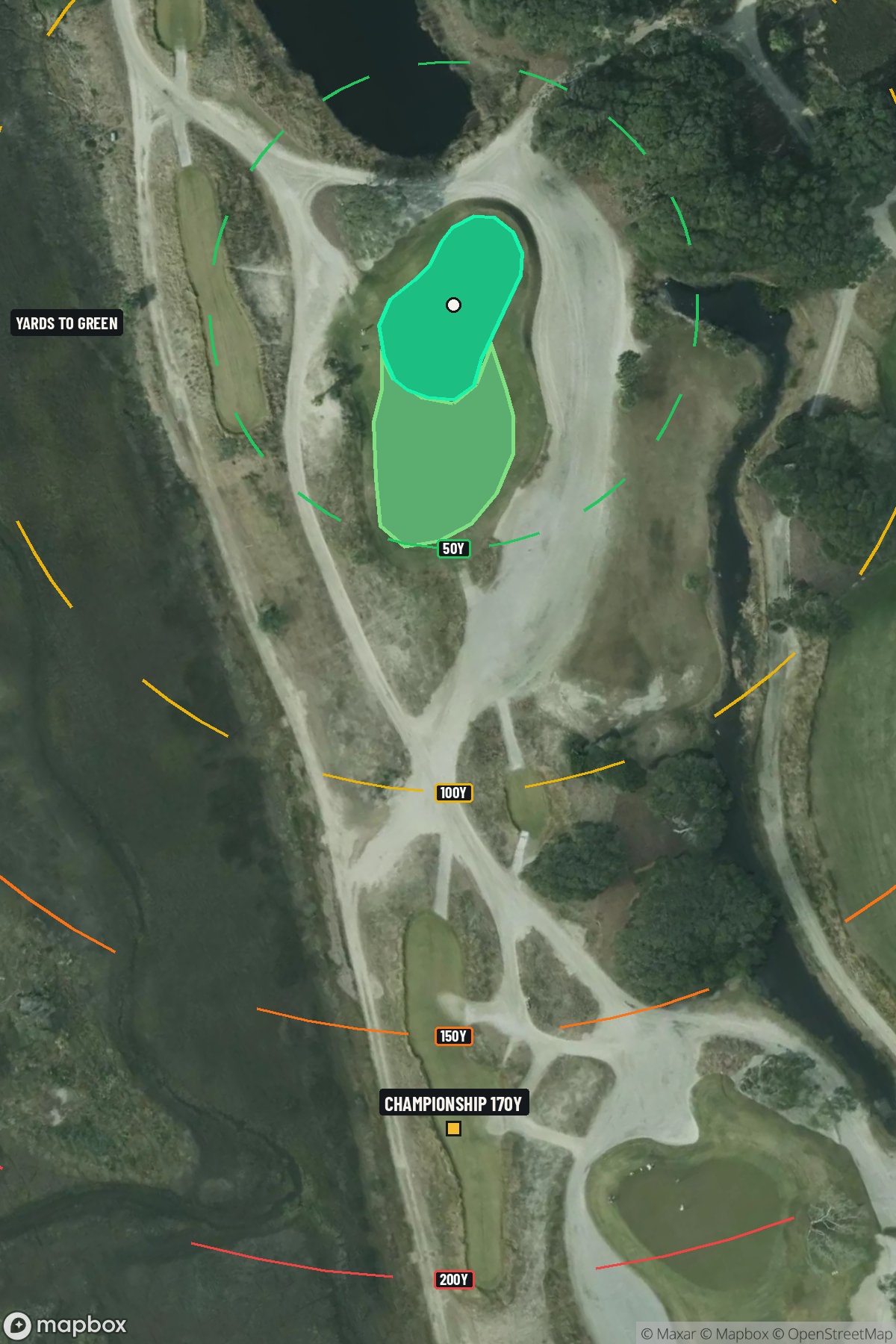Hole 8 aerial at The Ocean Course at Kiawah Island