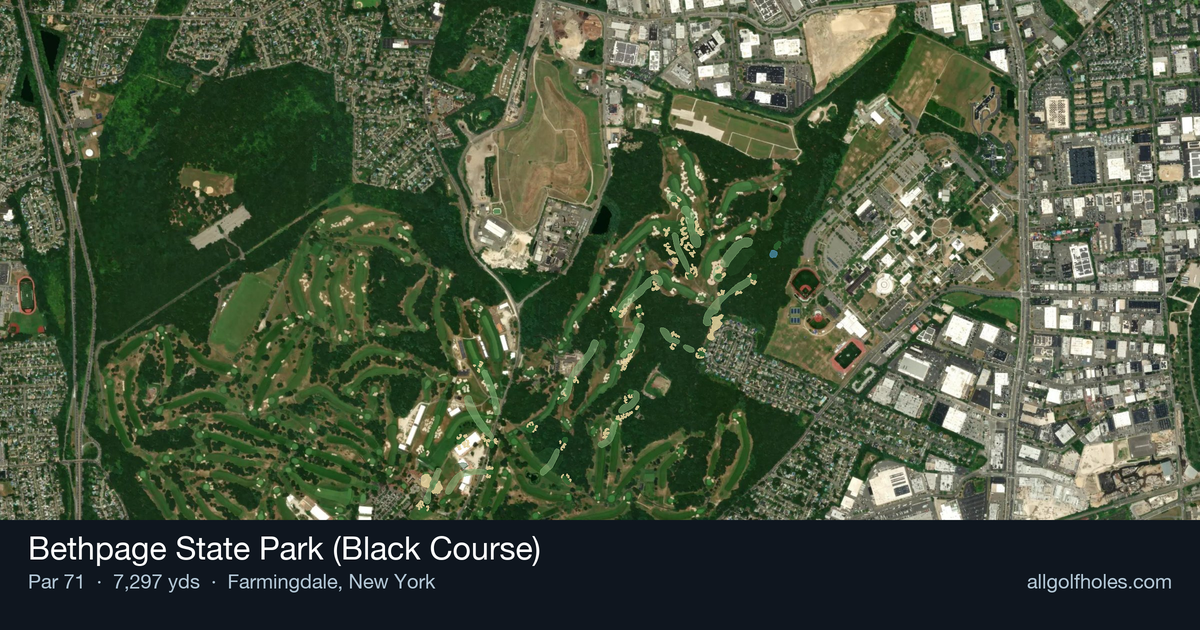 Bethpage State Park (Black Course) aerial view
