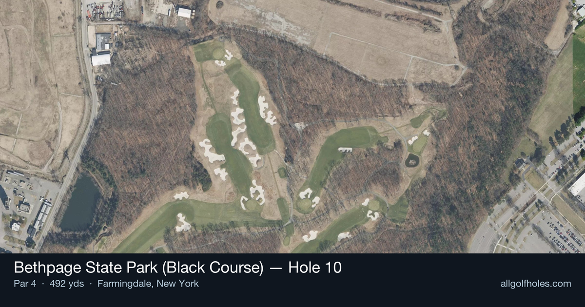 Hole 10 aerial at Bethpage State Park (Black Course)