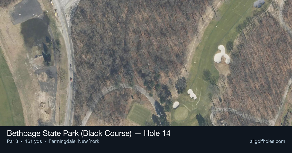 Hole 14 aerial at Bethpage State Park (Black Course)