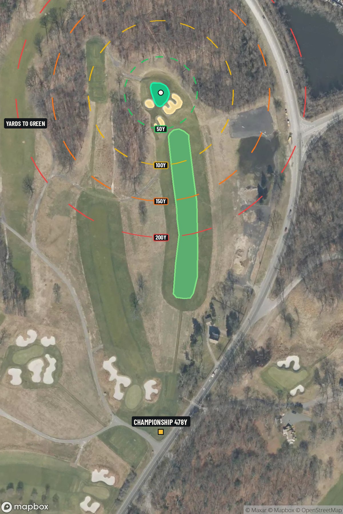 Hole 15 aerial at Bethpage State Park (Black Course)