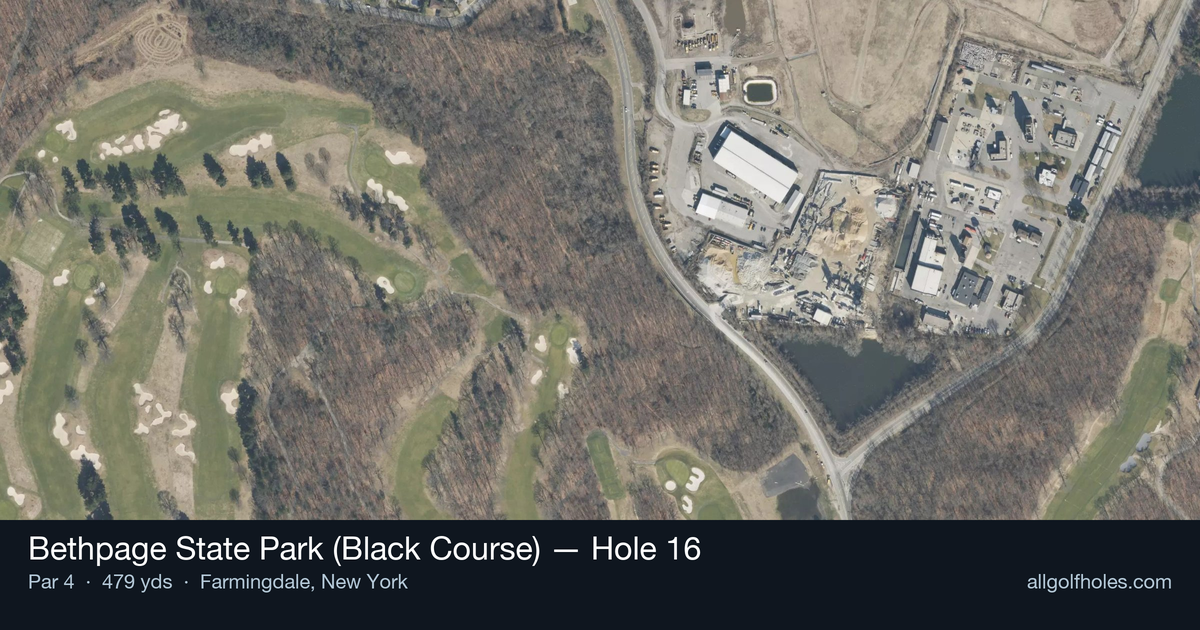 Hole 16 aerial at Bethpage State Park (Black Course)