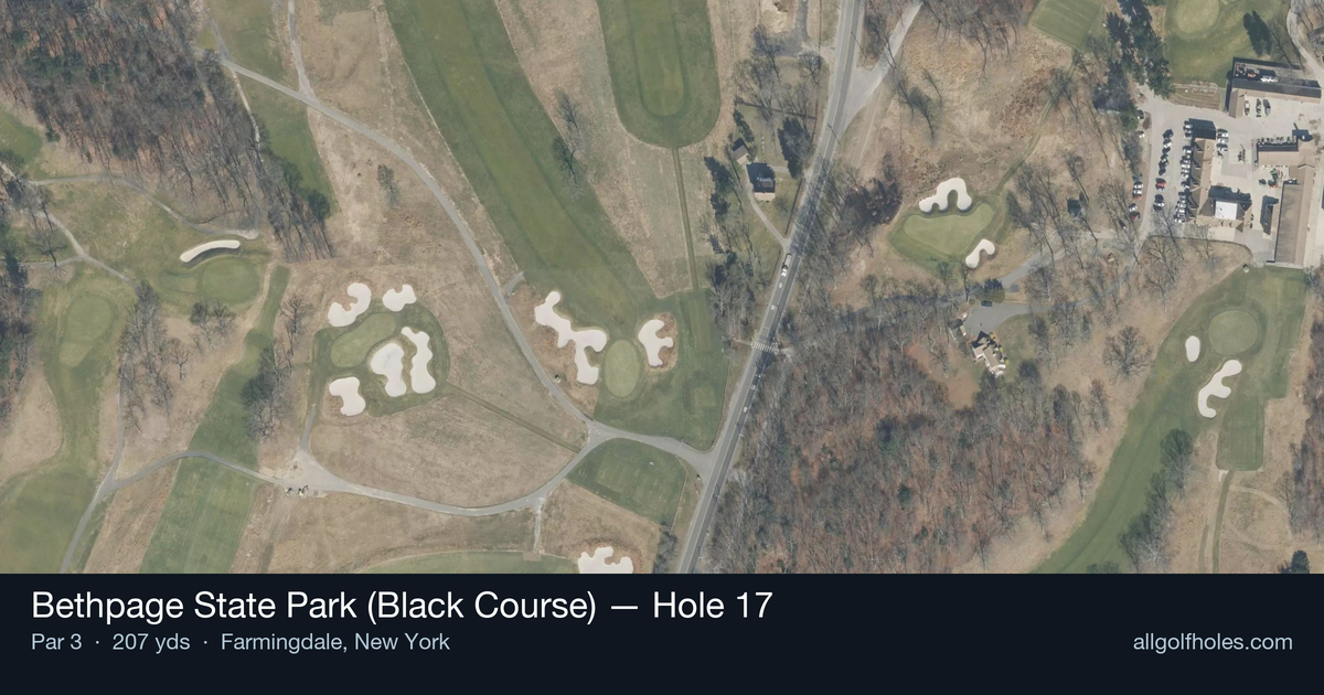 Hole 17 aerial at Bethpage State Park (Black Course)
