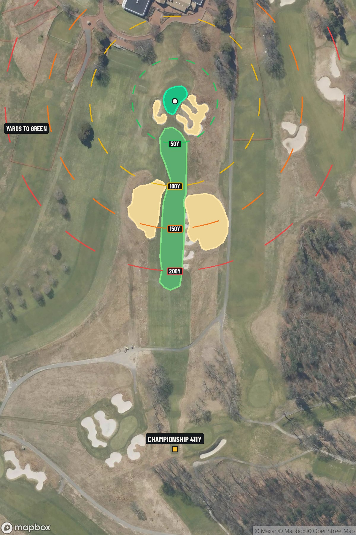 Hole 18 aerial at Bethpage State Park (Black Course)