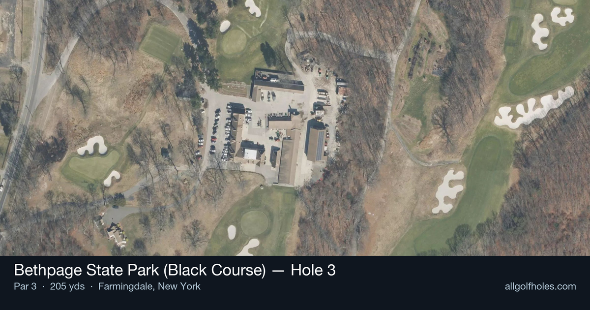 Hole 3 aerial at Bethpage State Park (Black Course)