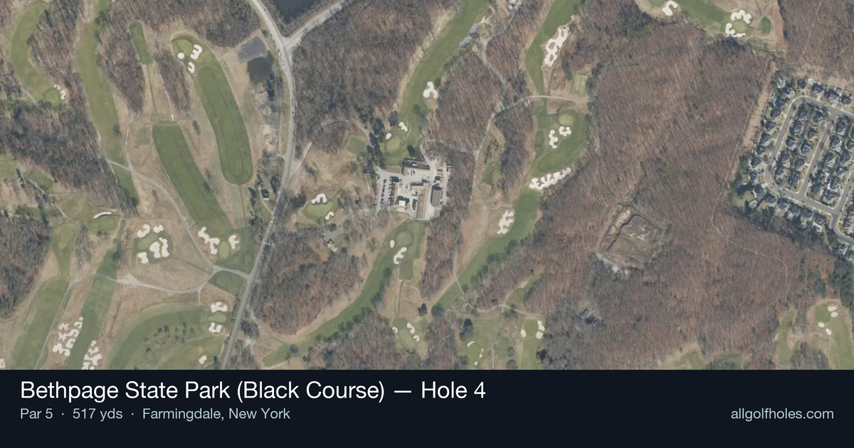 Hole 4 aerial at Bethpage State Park (Black Course)