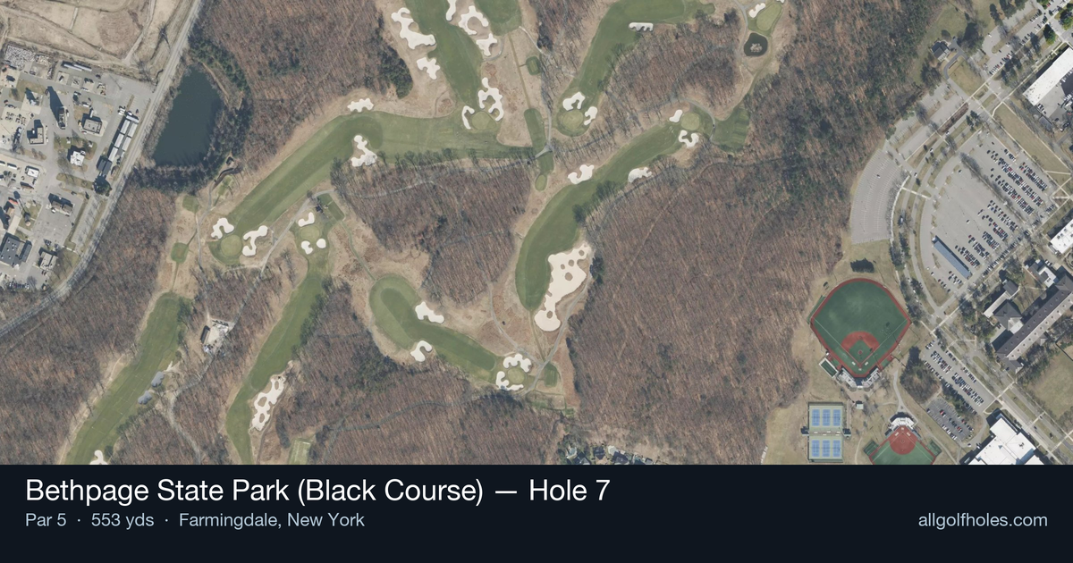 Hole 7 aerial at Bethpage State Park (Black Course)