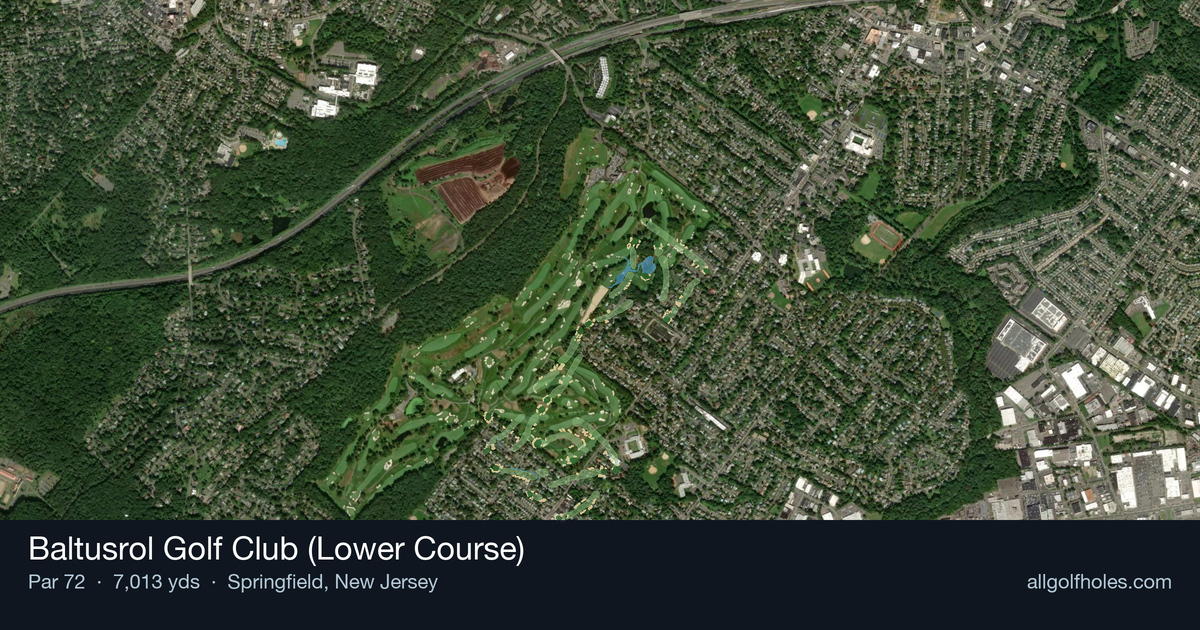 Baltusrol Golf Club (Lower Course) aerial view