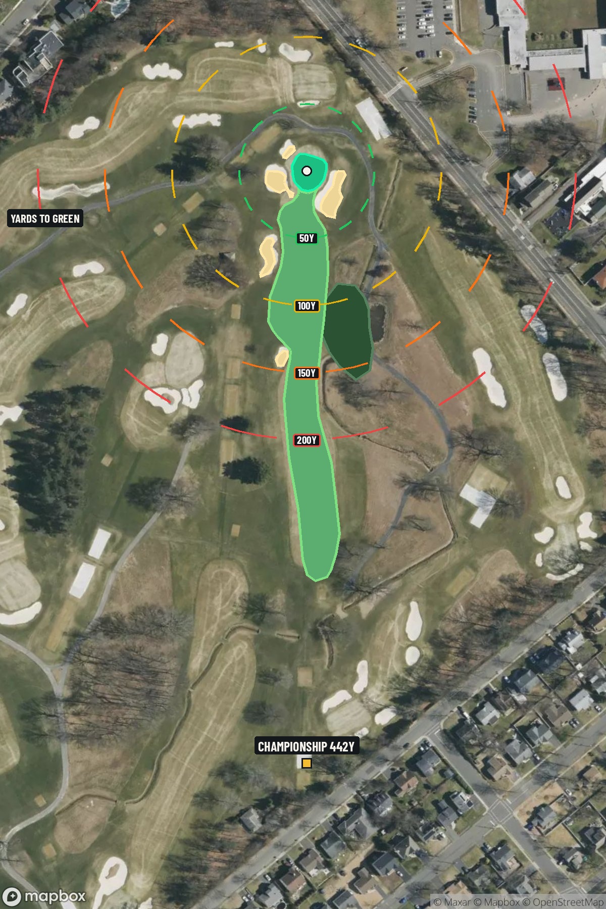 Hole 10 aerial at Baltusrol Golf Club (Lower Course)