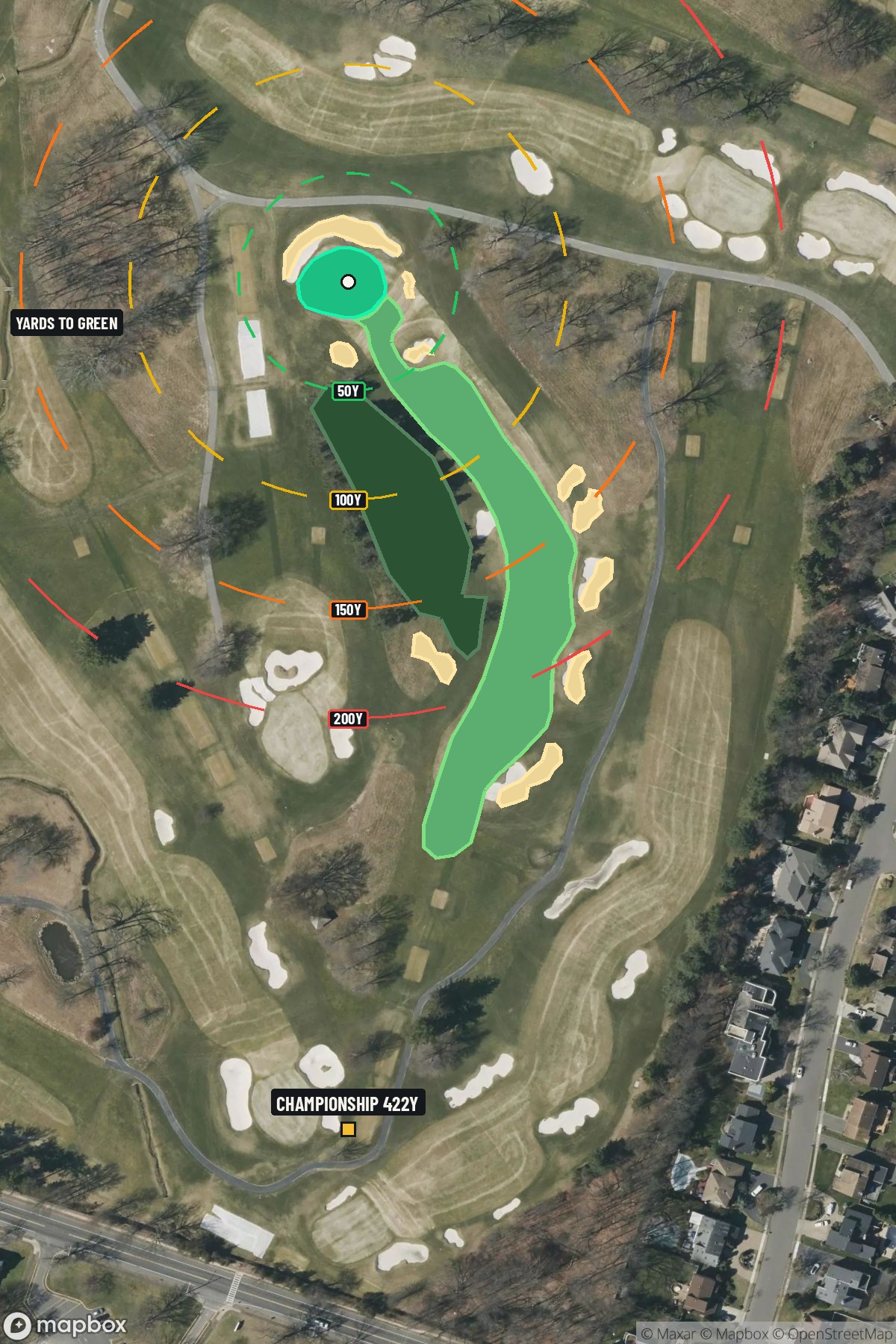 Hole 11 aerial at Baltusrol Golf Club (Lower Course)