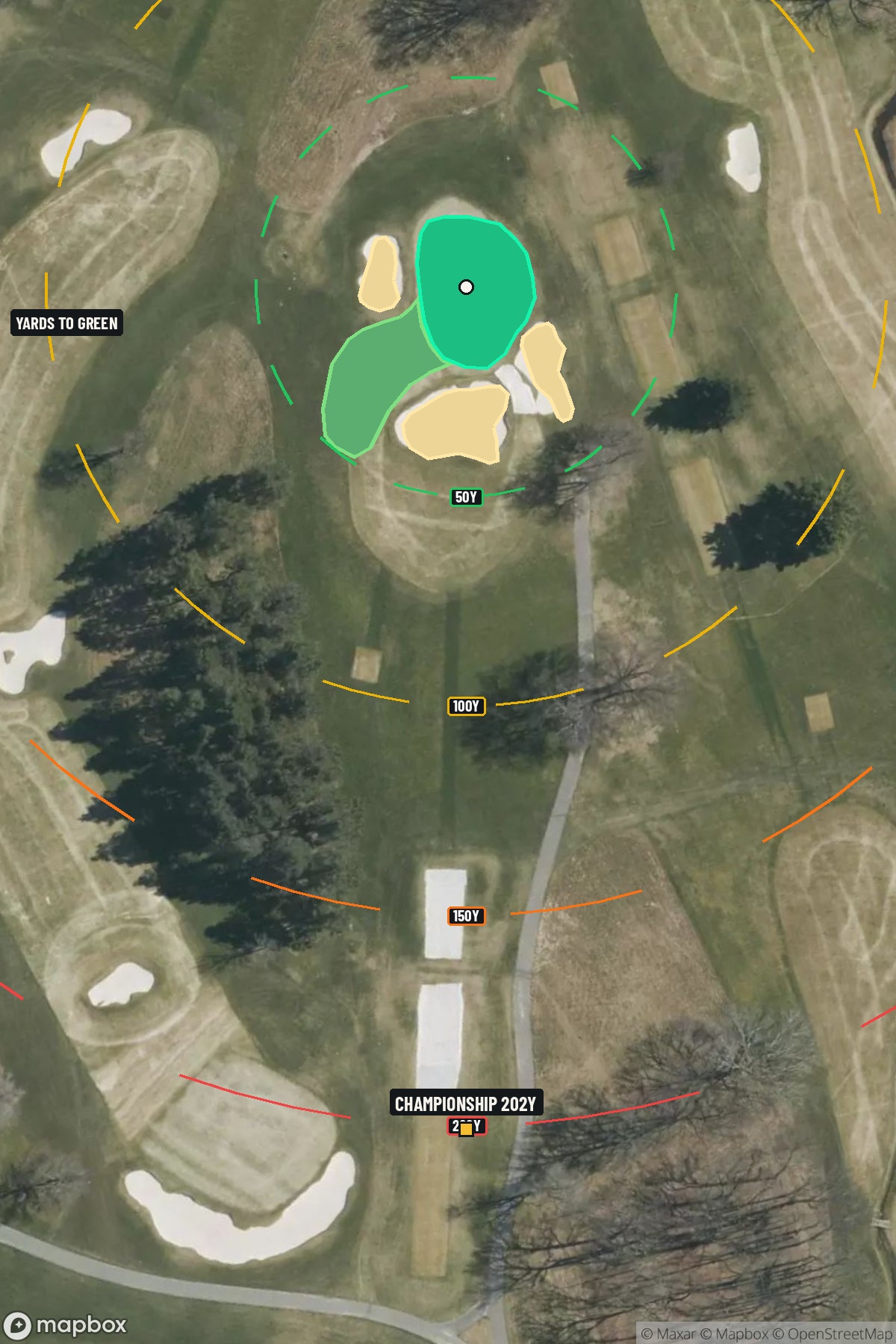 Hole 12 aerial at Baltusrol Golf Club (Lower Course)