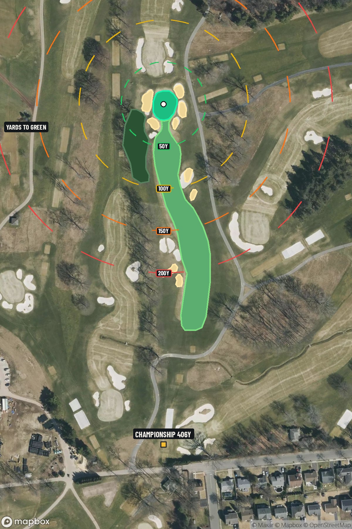 Hole 14 aerial at Baltusrol Golf Club (Lower Course)
