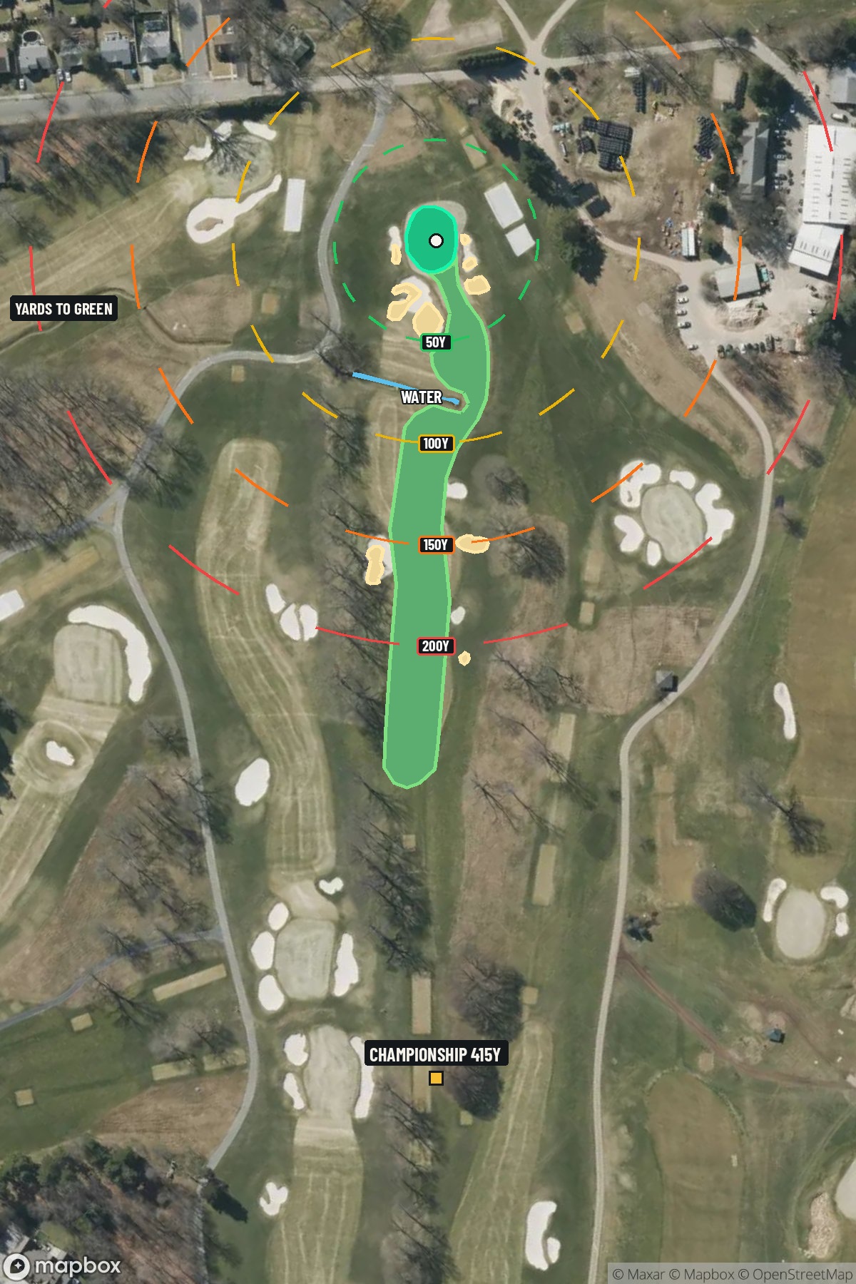 Hole 15 aerial at Baltusrol Golf Club (Lower Course)