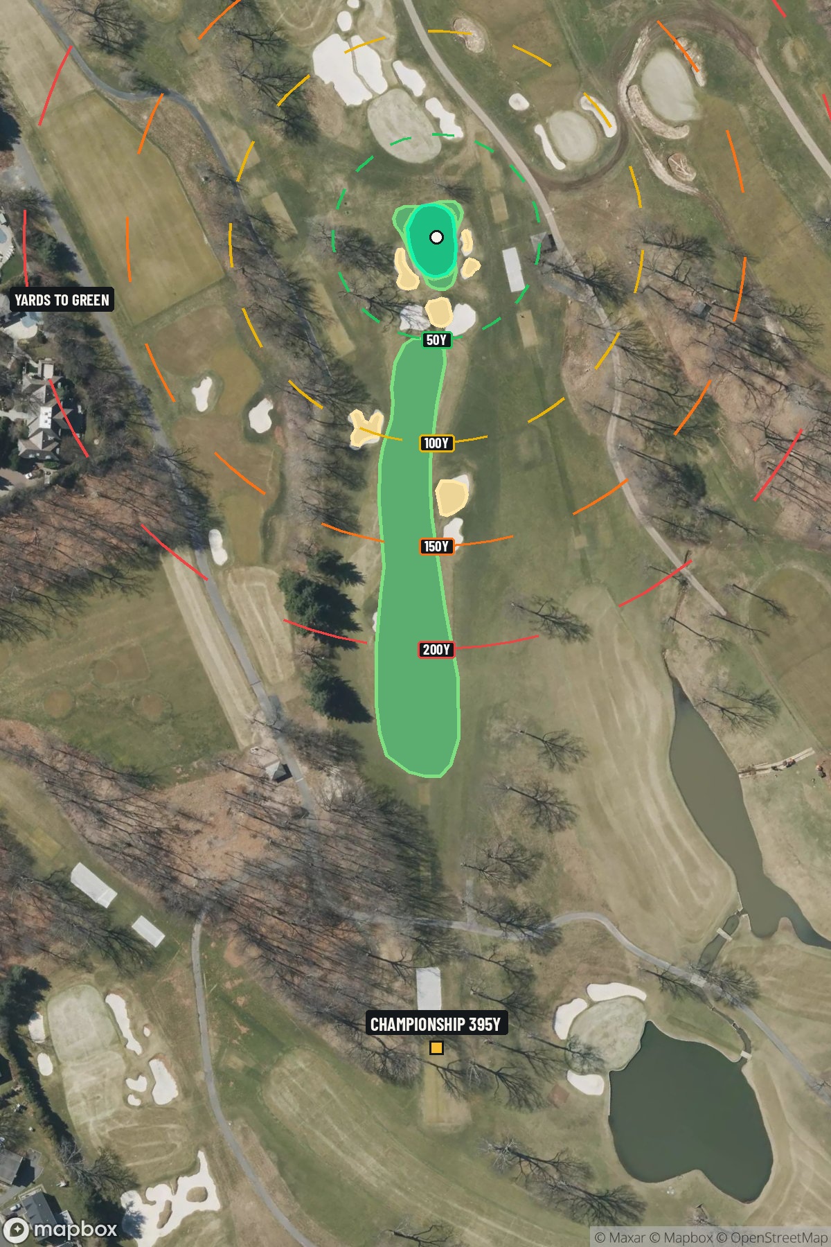 Hole 5 aerial at Baltusrol Golf Club (Lower Course)