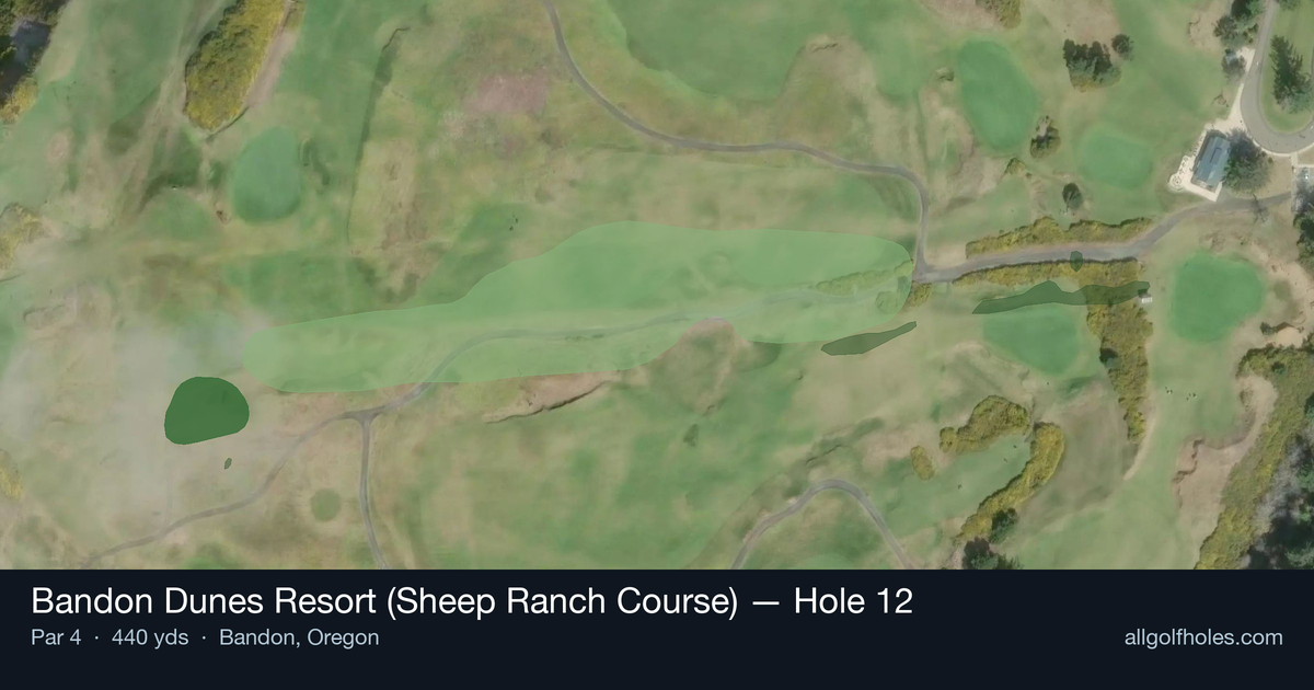 Hole 12 aerial at Bandon Dunes Resort (Sheep Ranch Course)