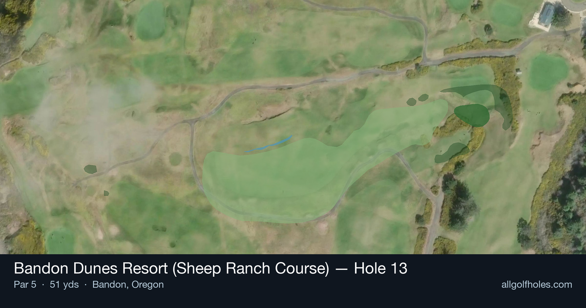 Hole 13 aerial at Bandon Dunes Resort (Sheep Ranch Course)