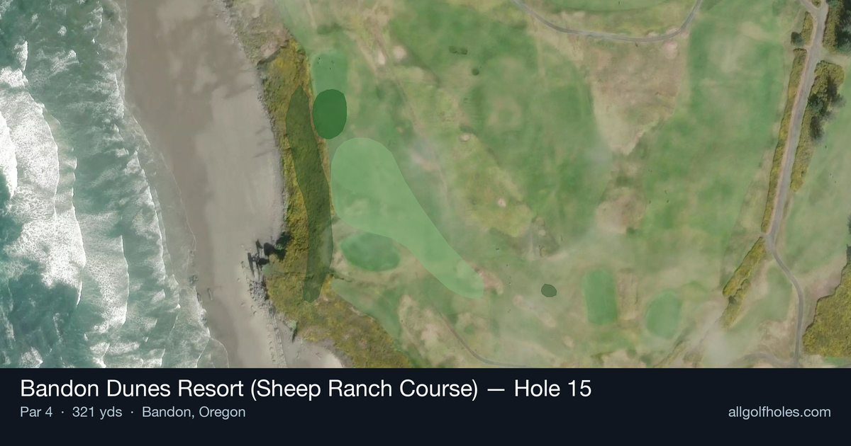 Hole 15 aerial at Bandon Dunes Resort (Sheep Ranch Course)