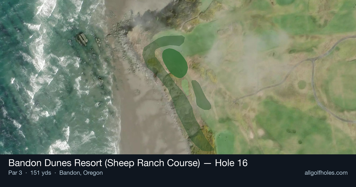 Hole 16 aerial at Bandon Dunes Resort (Sheep Ranch Course)