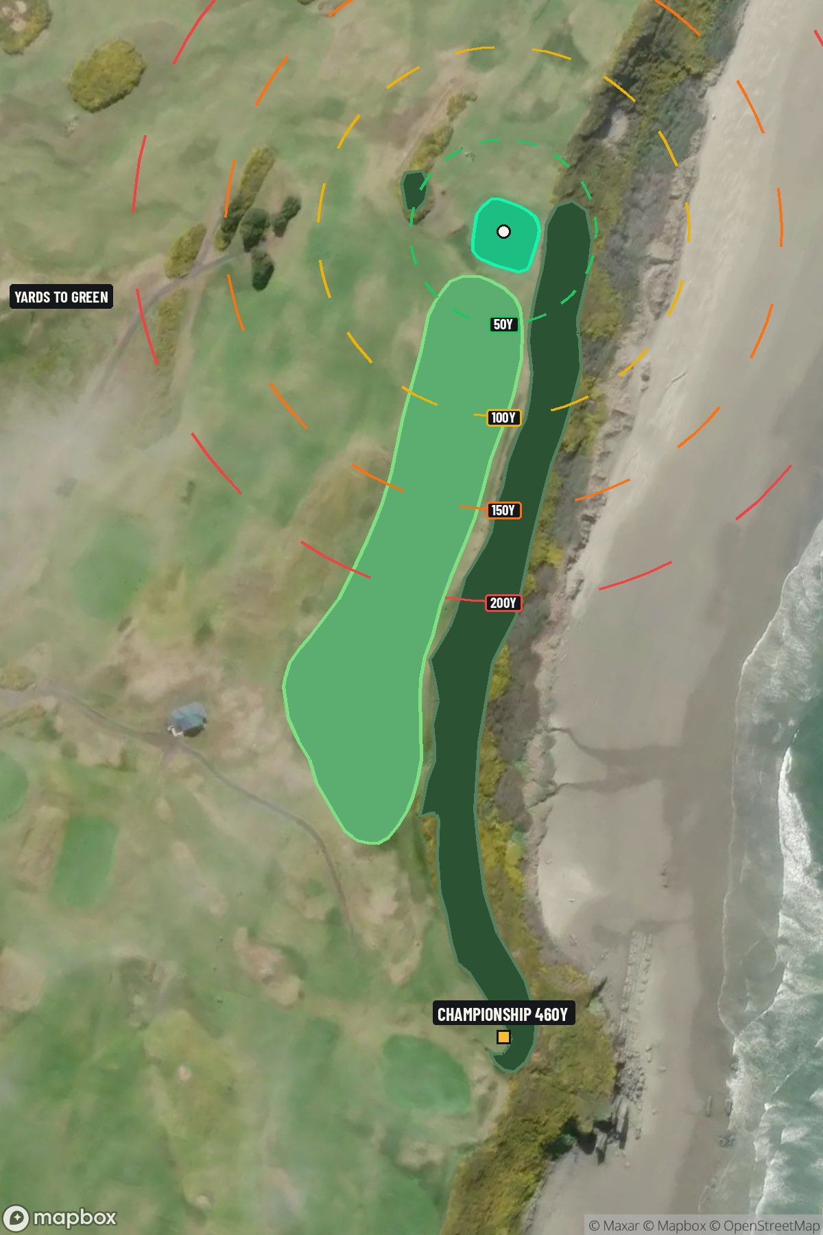 Hole 6 aerial at Bandon Dunes Resort (Sheep Ranch Course)