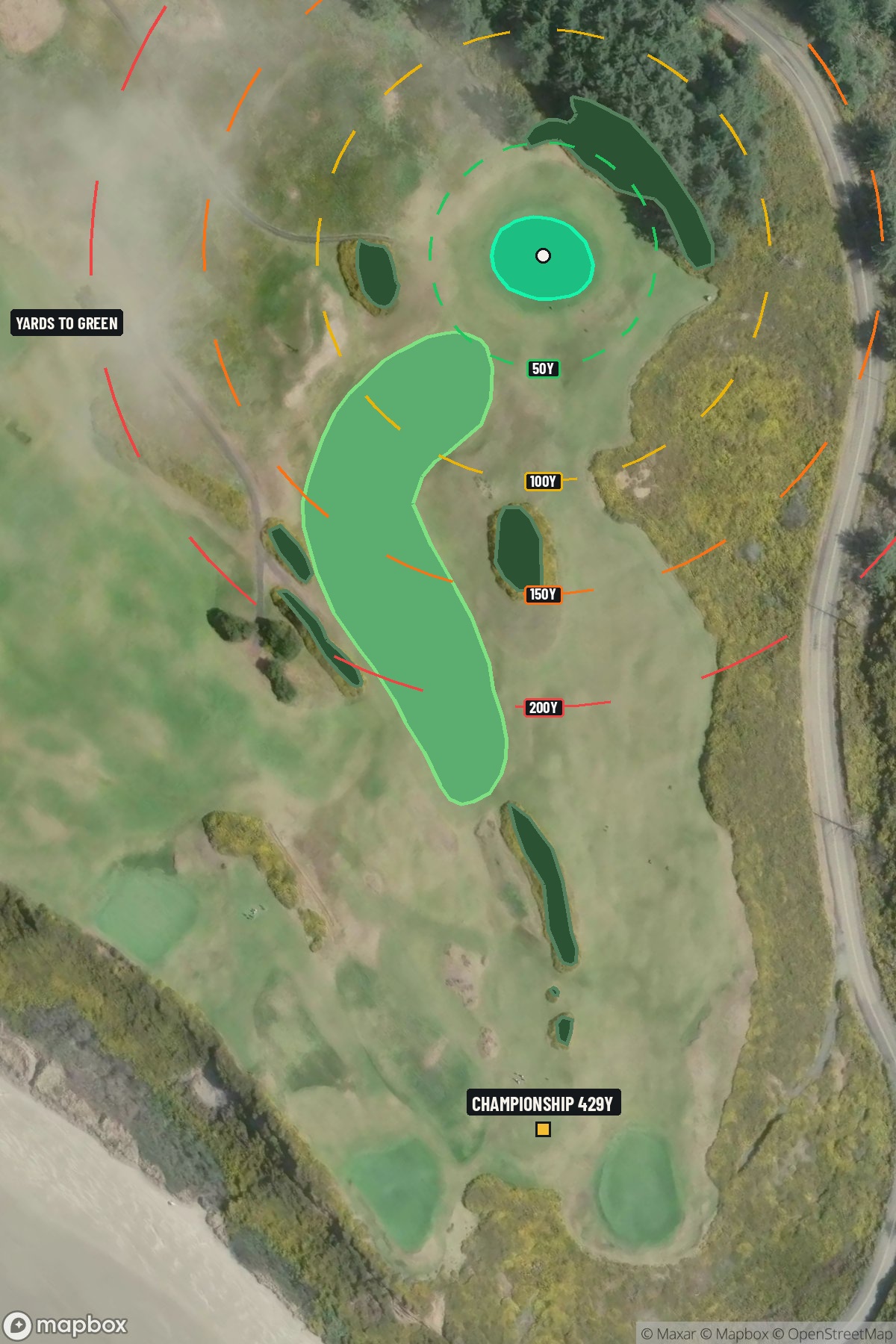 Hole 8 aerial at Bandon Dunes Resort (Sheep Ranch Course)
