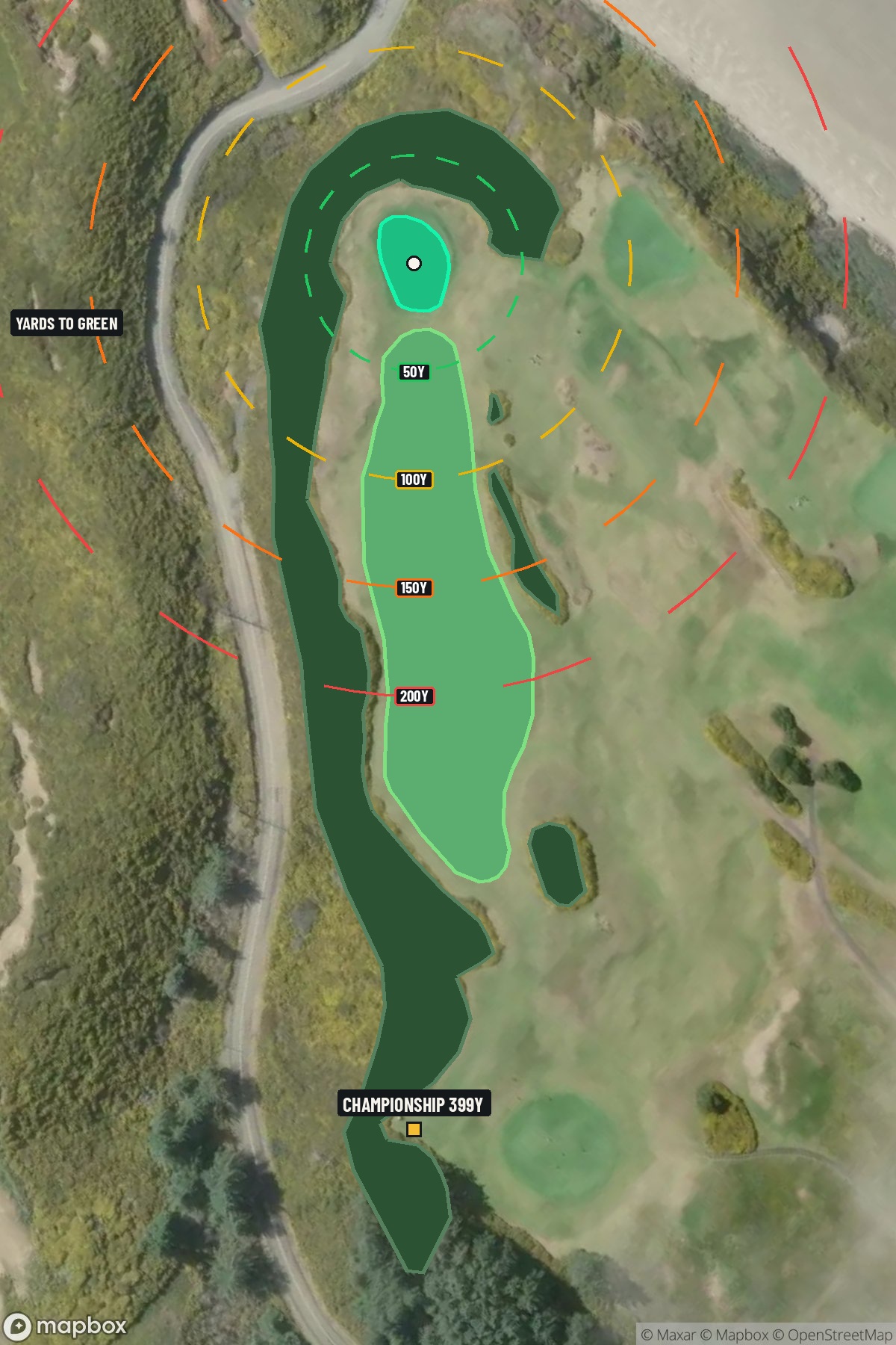 Hole 9 aerial at Bandon Dunes Resort (Sheep Ranch Course)