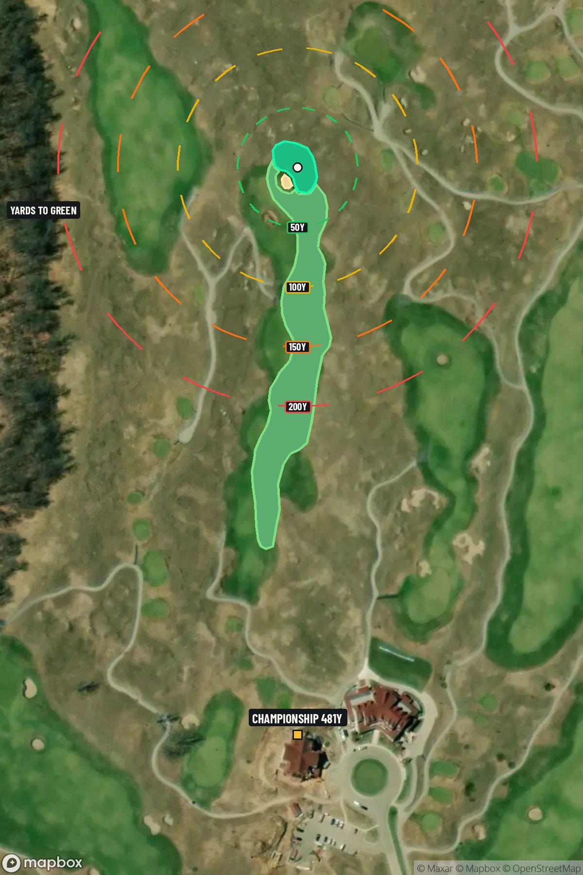 Hole 10 aerial at Arcadia Bluffs Golf Club