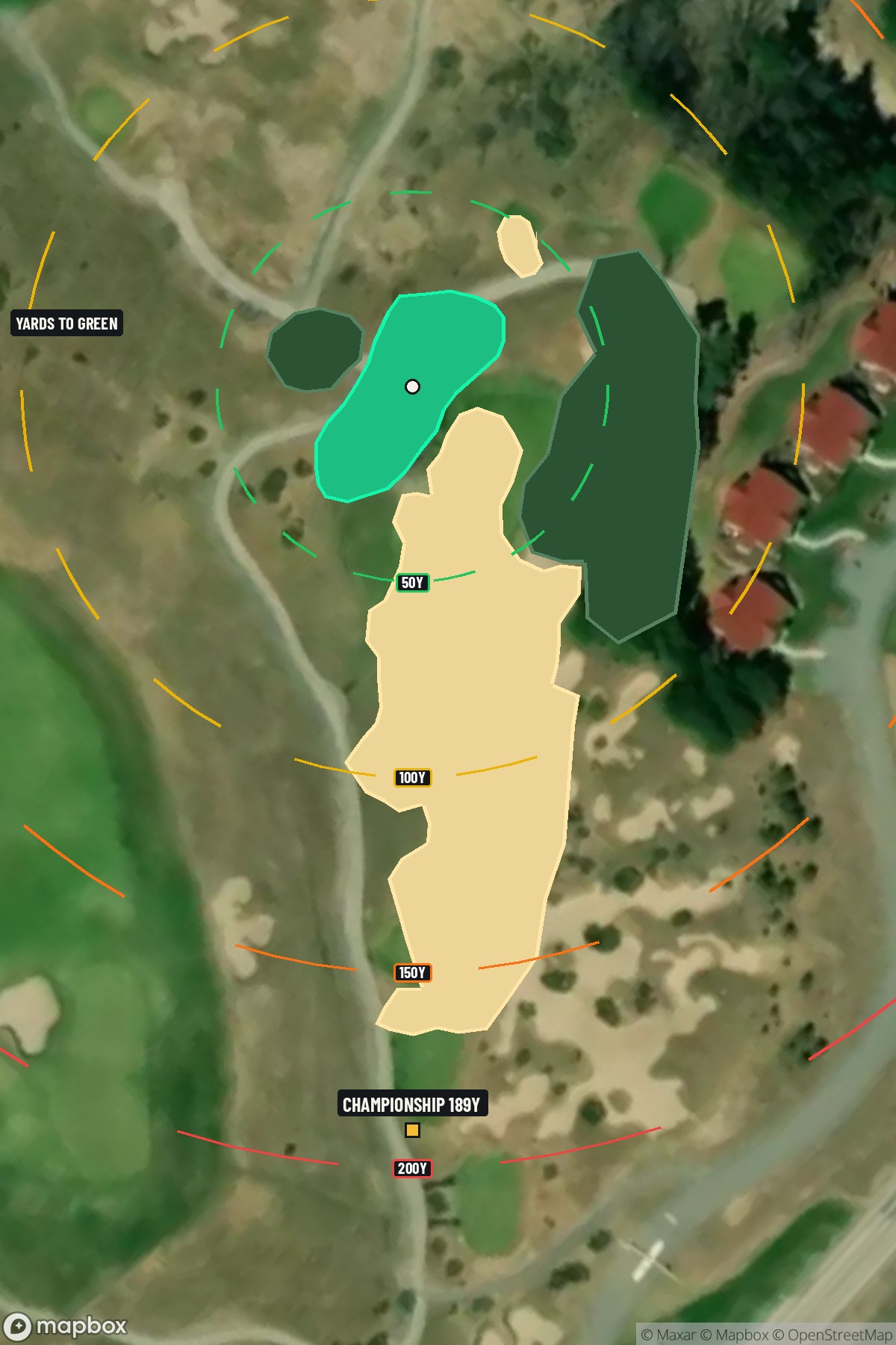 Hole 2 aerial at Arcadia Bluffs Golf Club