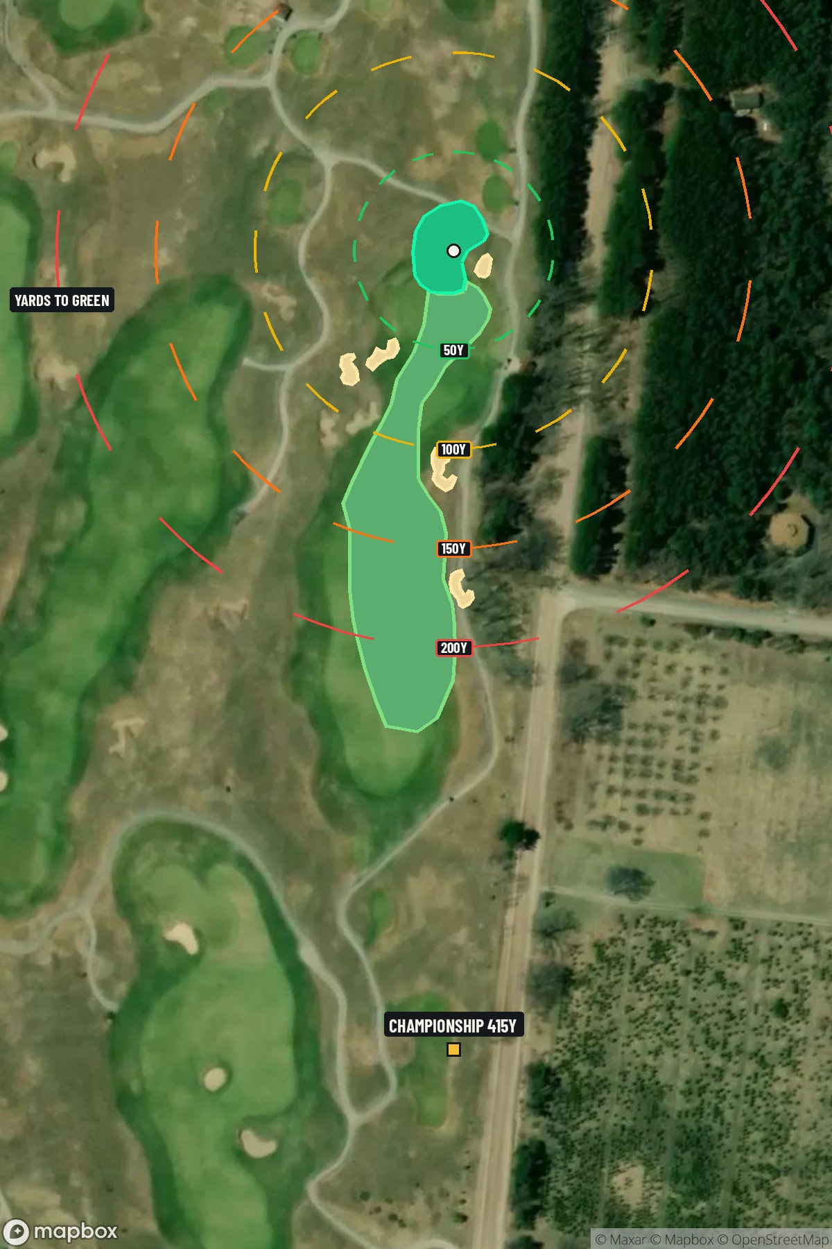 Hole 4 aerial at Arcadia Bluffs Golf Club