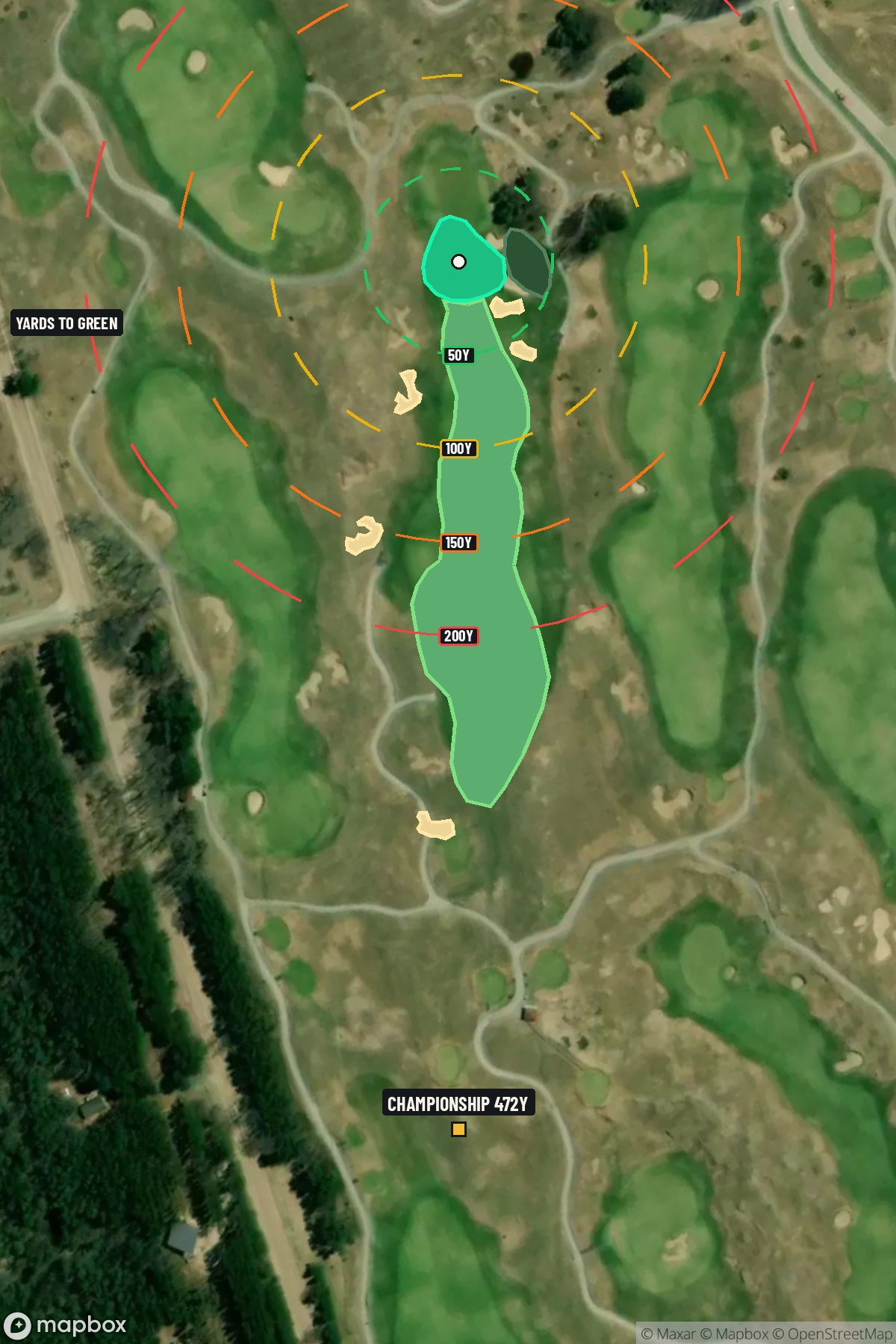 Hole 7 aerial at Arcadia Bluffs Golf Club