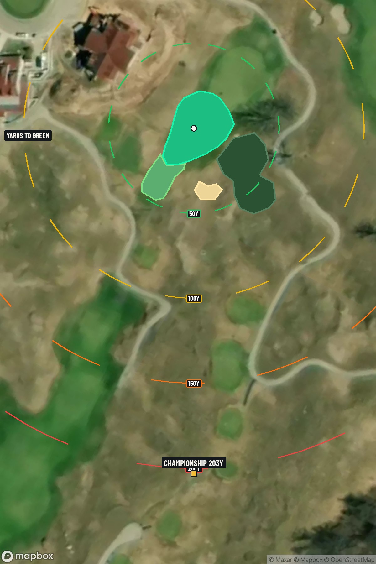Hole 9 aerial at Arcadia Bluffs Golf Club
