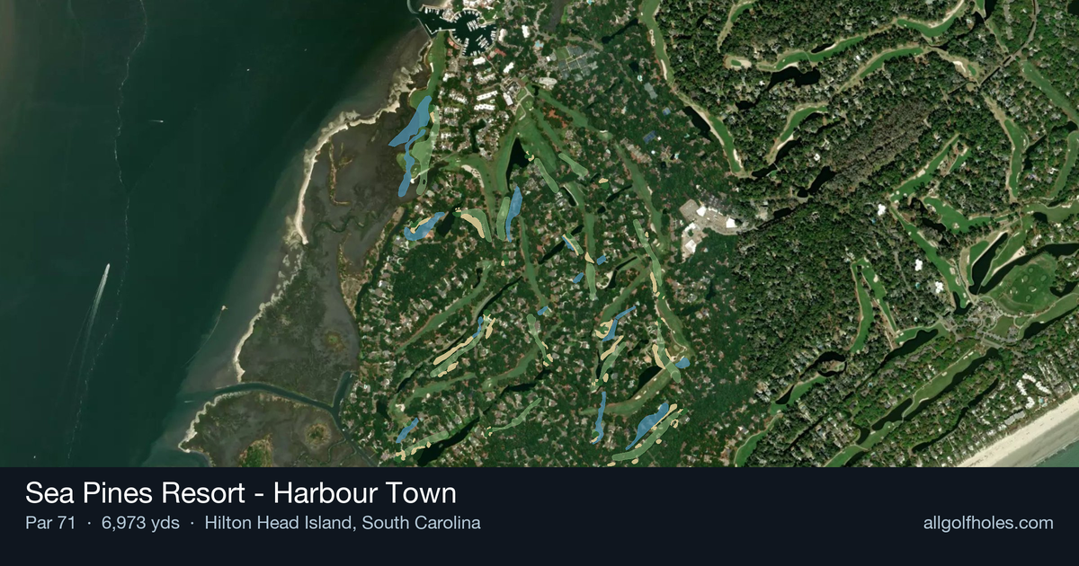Sea Pines Resort - Harbour Town aerial view