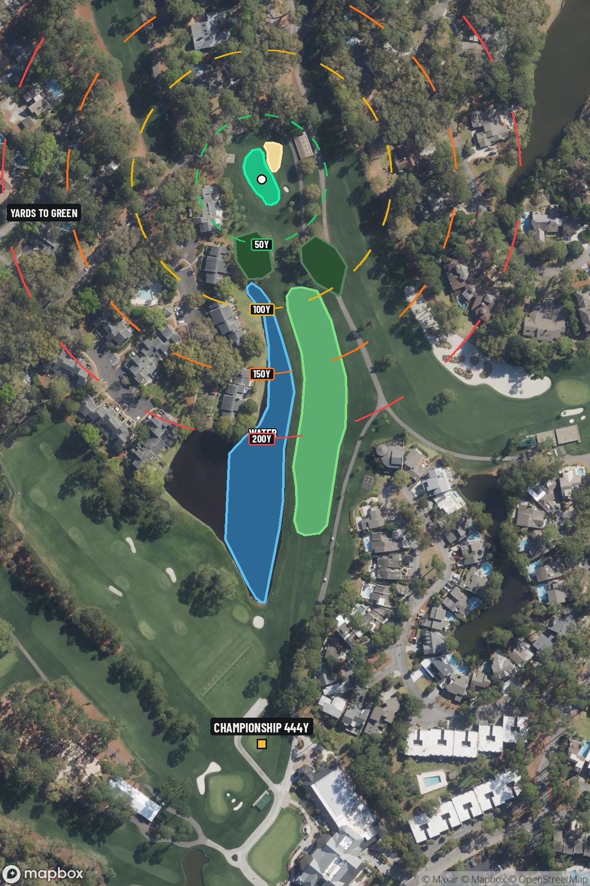 Hole 10 aerial at Sea Pines Resort - Harbour Town