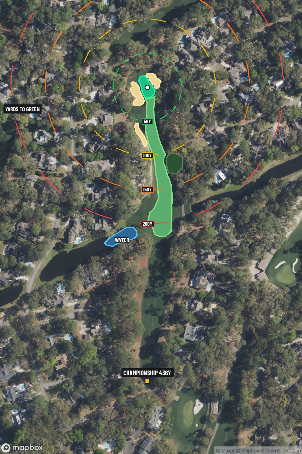 Hole 11 aerial at Sea Pines Resort - Harbour Town