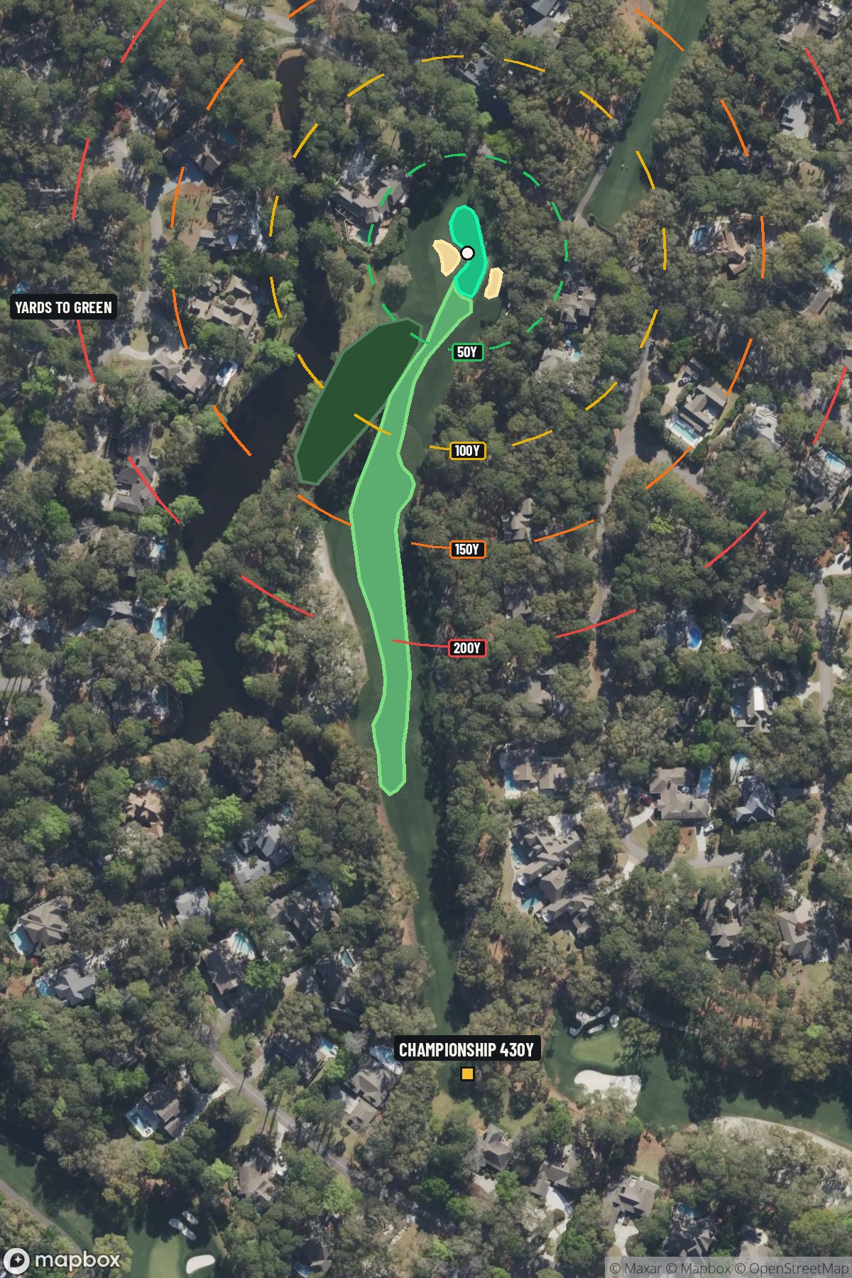 Hole 12 aerial at Sea Pines Resort - Harbour Town