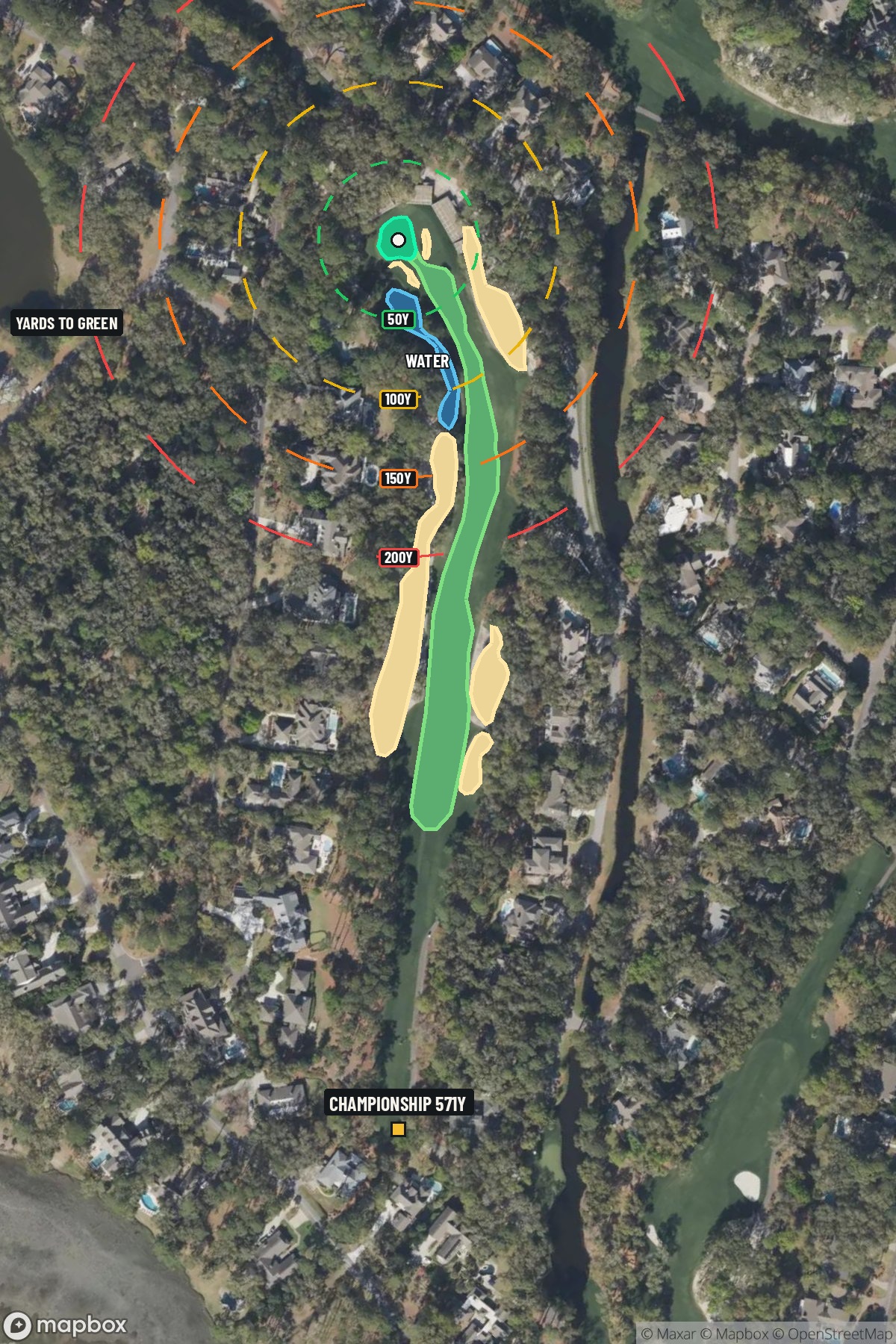Hole 15 aerial at Sea Pines Resort - Harbour Town