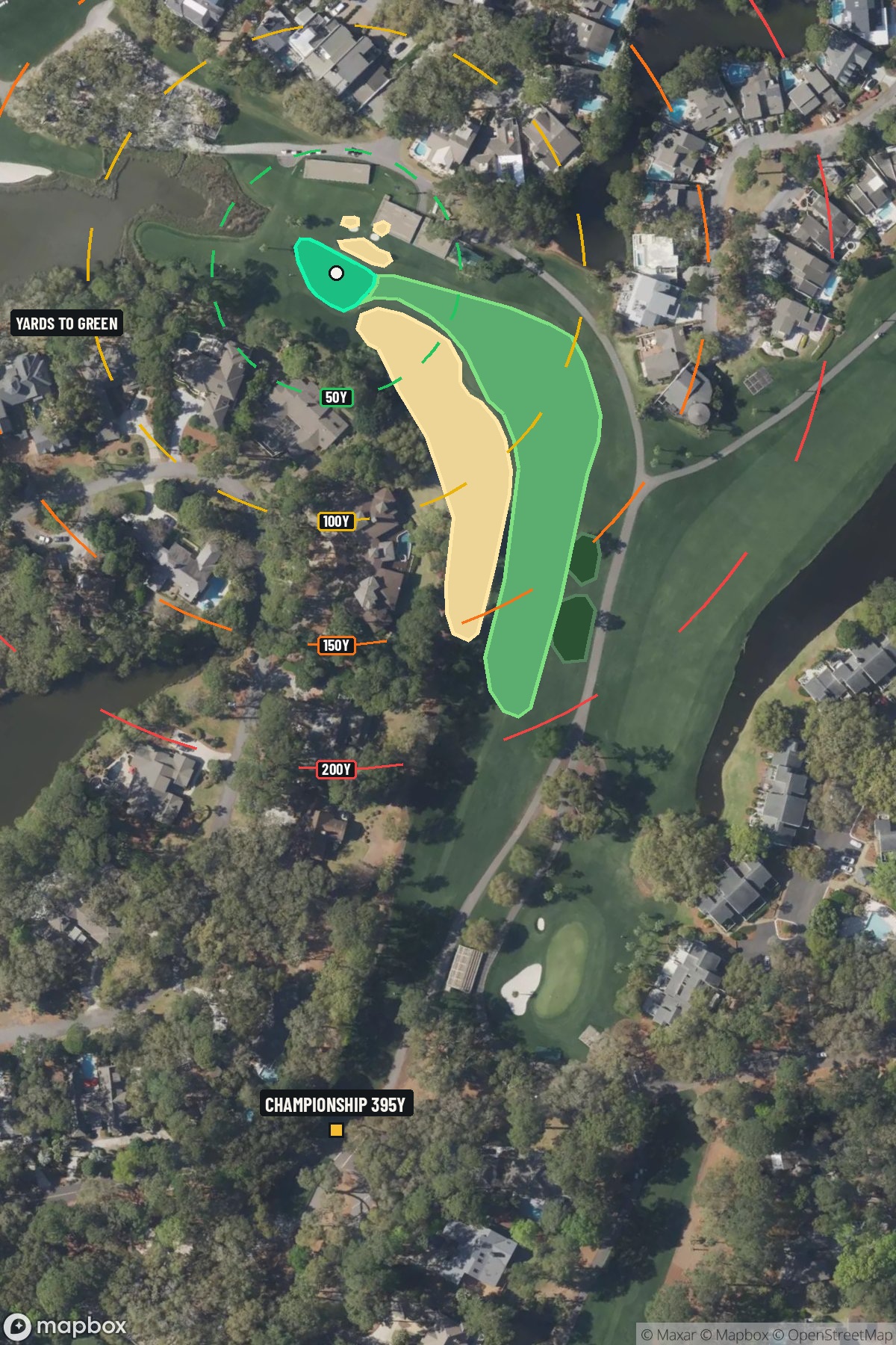 Hole 16 aerial at Sea Pines Resort - Harbour Town