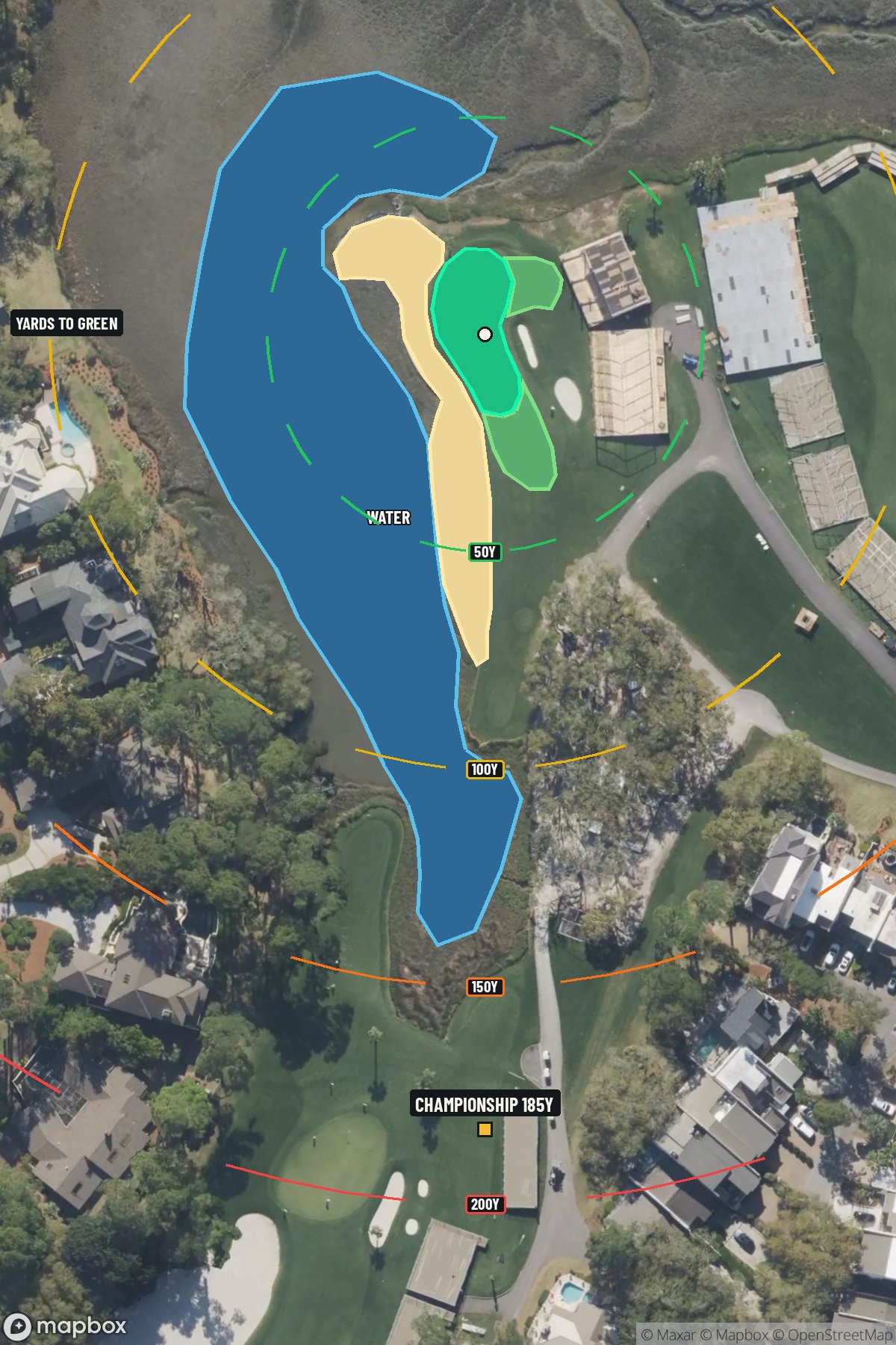 Hole 17 aerial at Sea Pines Resort - Harbour Town