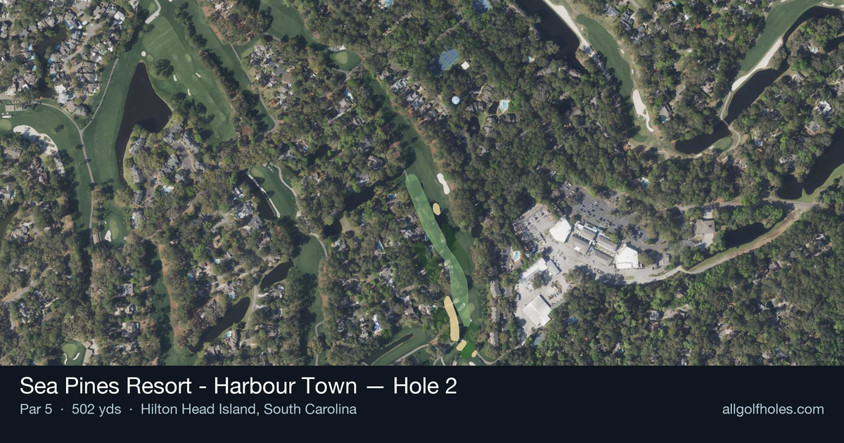 Hole 2 aerial at Sea Pines Resort - Harbour Town