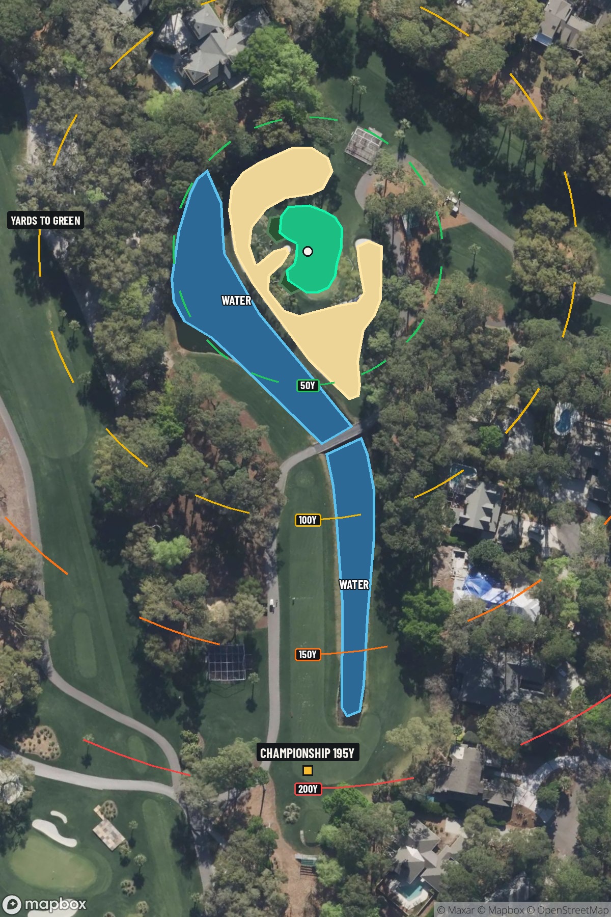 Hole 7 aerial at Sea Pines Resort - Harbour Town