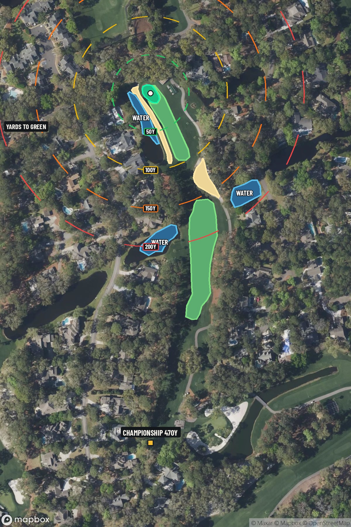 Hole 8 aerial at Sea Pines Resort - Harbour Town