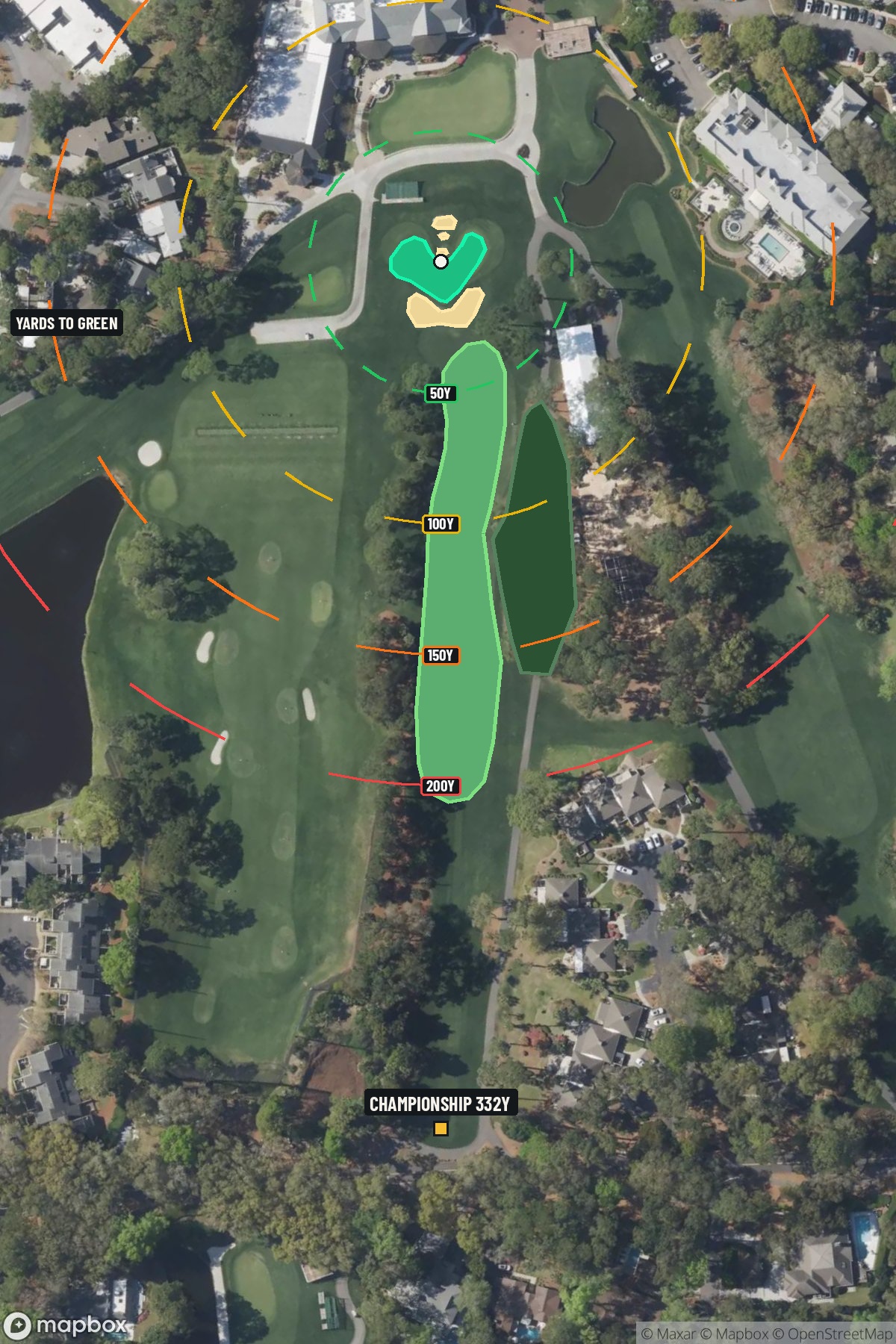 Hole 9 aerial at Sea Pines Resort - Harbour Town