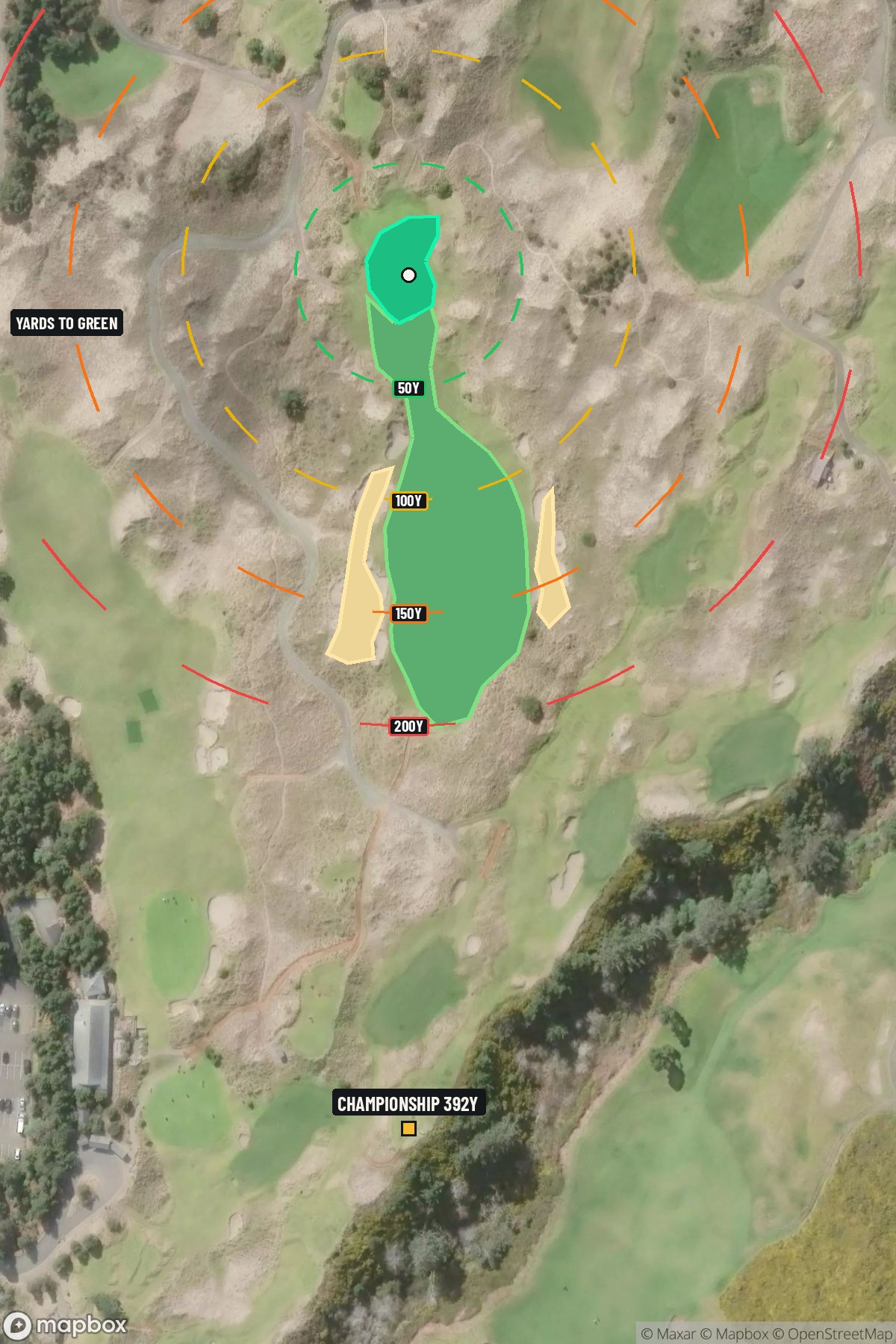 Hole 1 aerial at Bandon Dunes Resort (Bandon Trails Course)