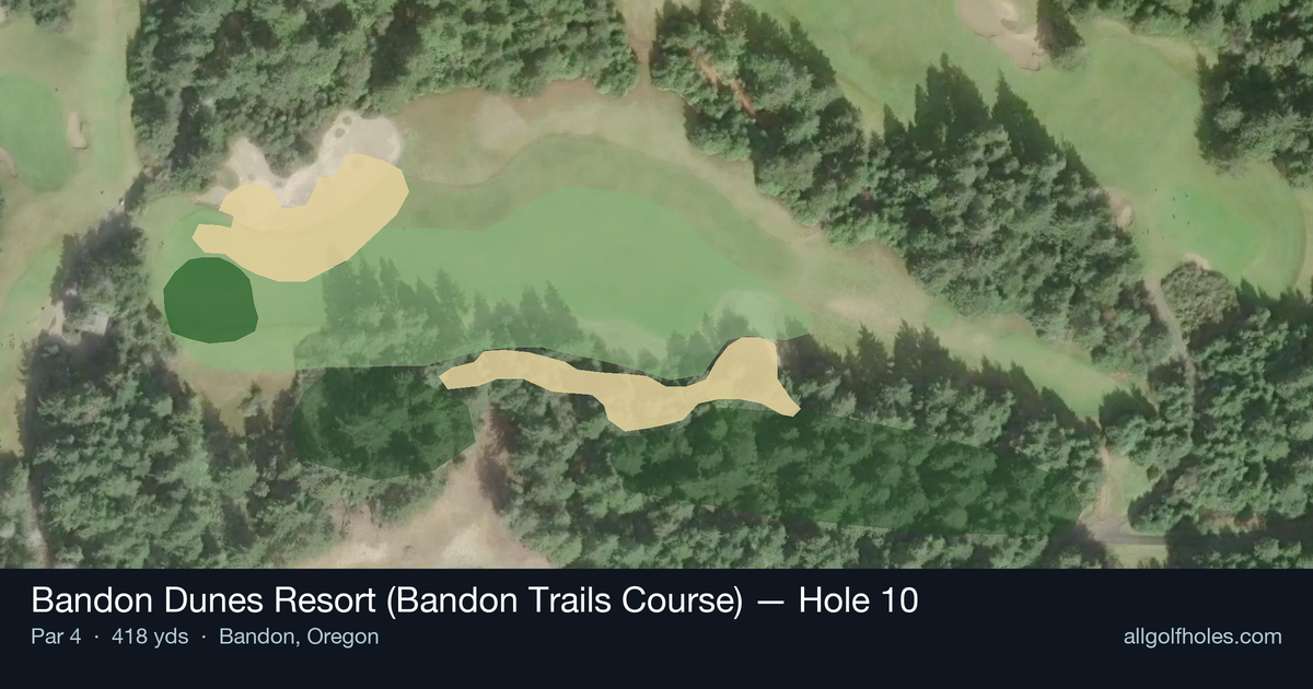 Hole 10 aerial at Bandon Dunes Resort (Bandon Trails Course)