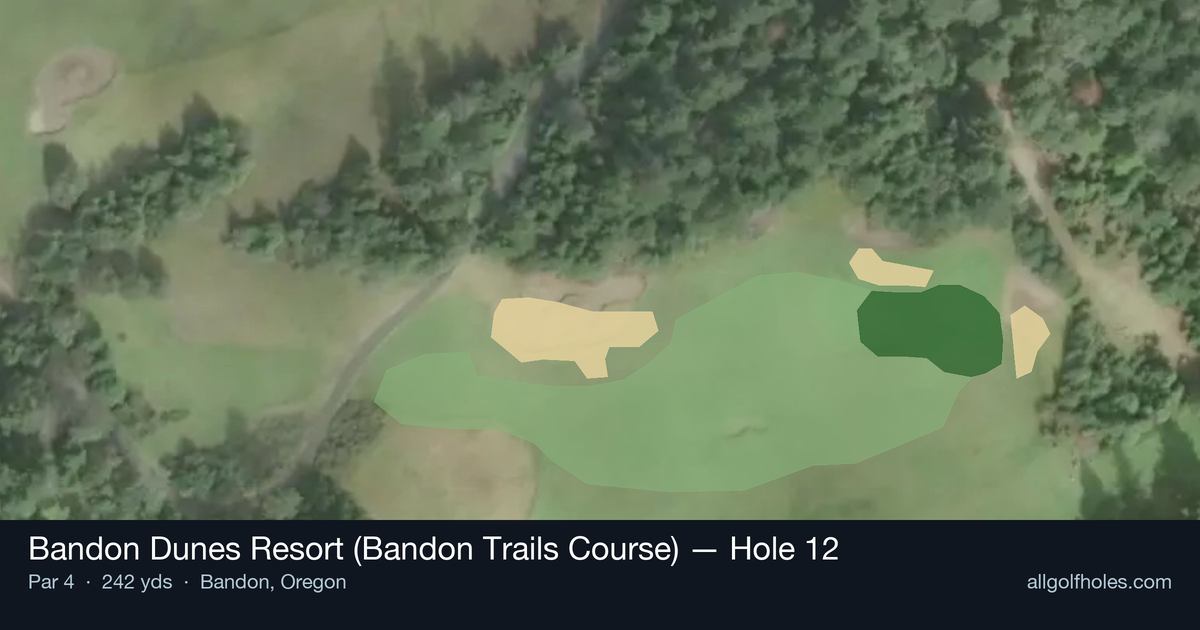 Hole 12 aerial at Bandon Dunes Resort (Bandon Trails Course)