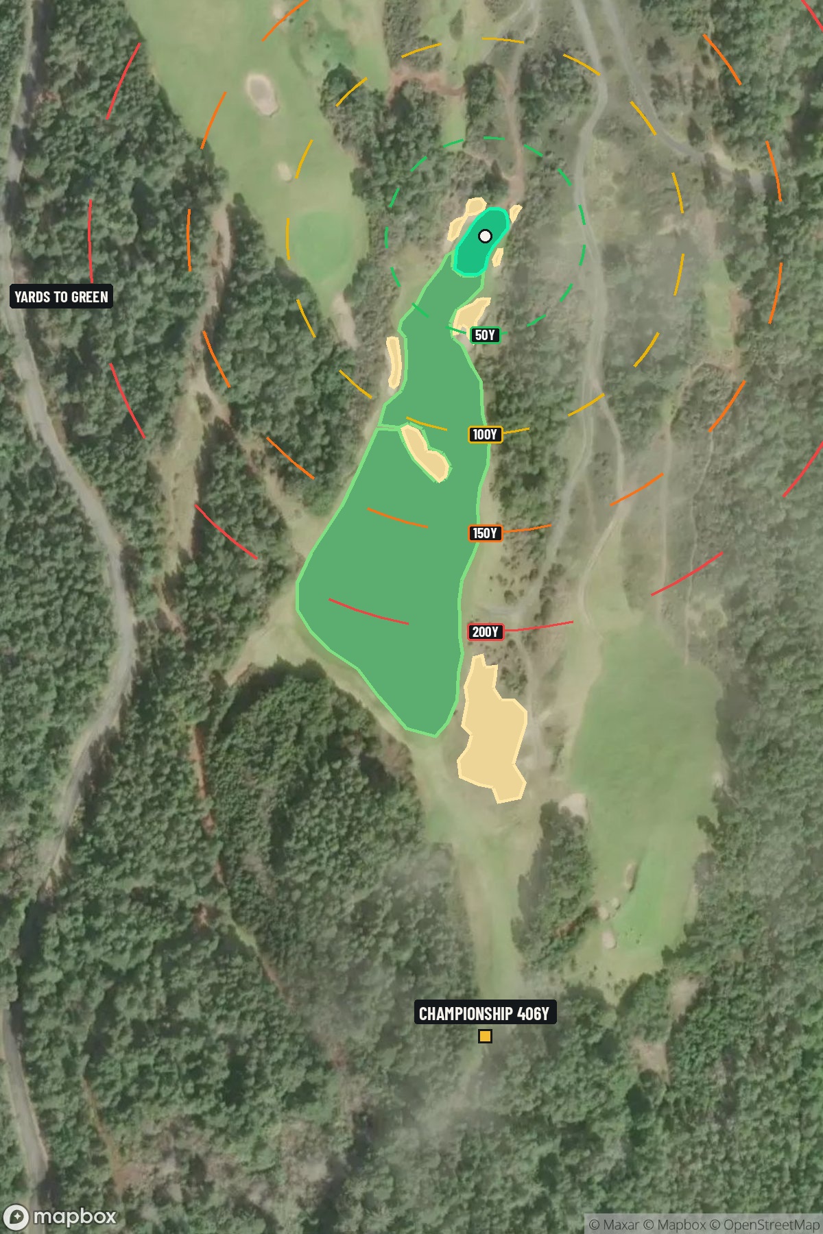 Hole 15 aerial at Bandon Dunes Resort (Bandon Trails Course)