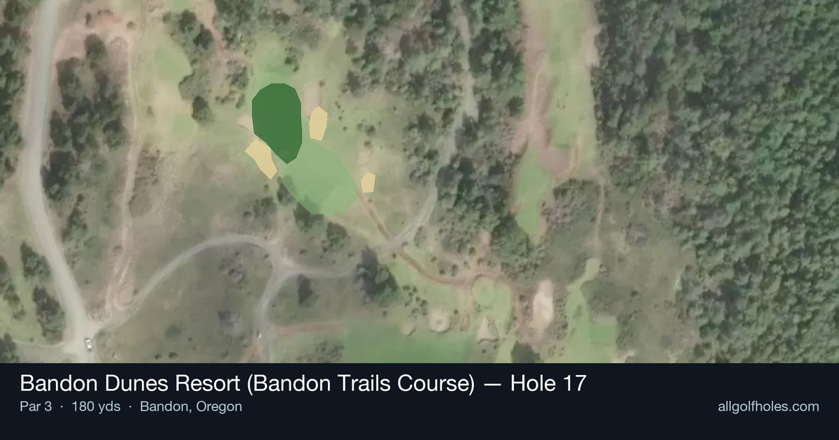 Hole 17 aerial at Bandon Dunes Resort (Bandon Trails Course)