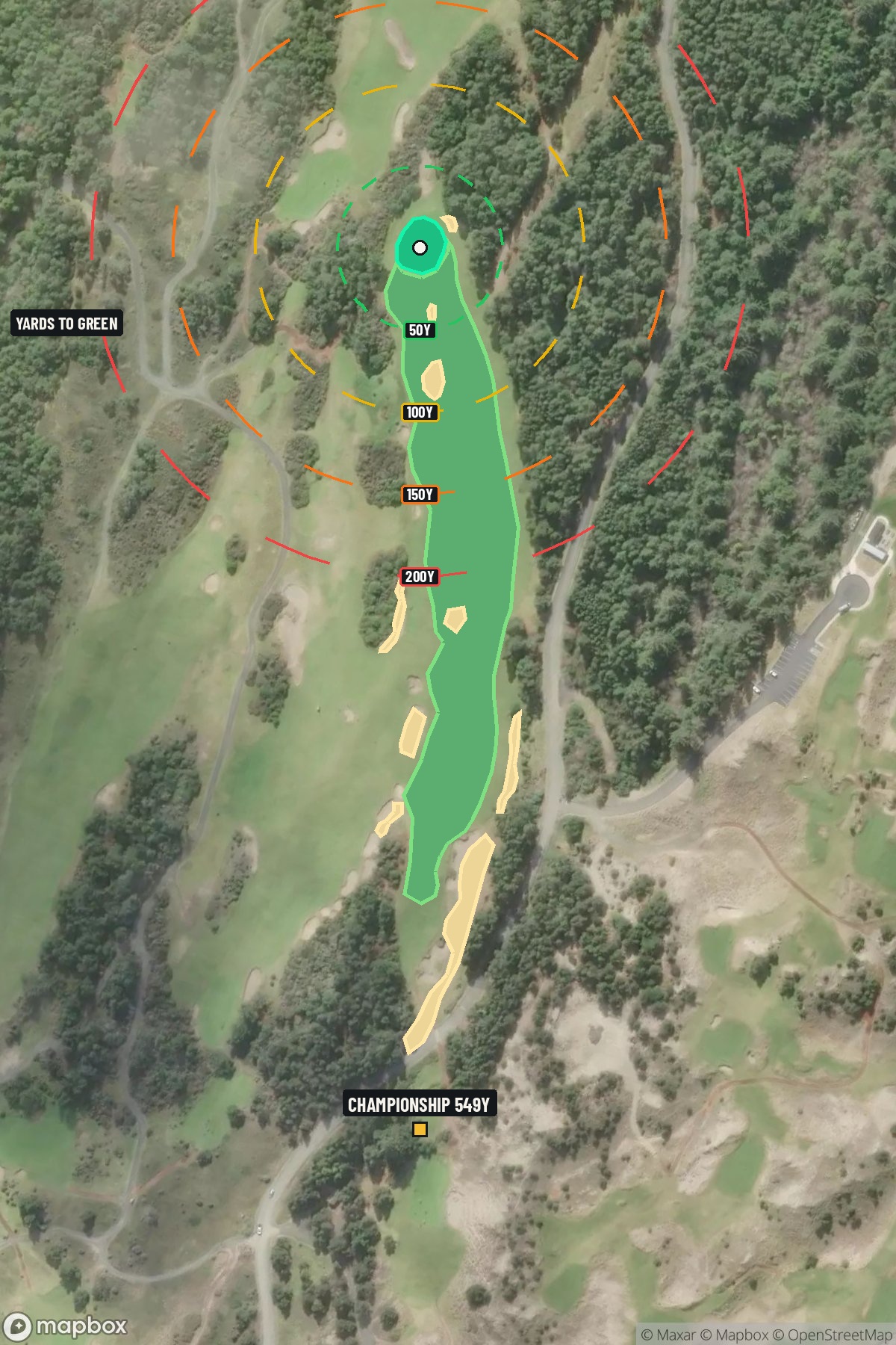 Hole 3 aerial at Bandon Dunes Resort (Bandon Trails Course)