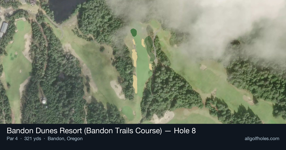 Hole 8 aerial at Bandon Dunes Resort (Bandon Trails Course)